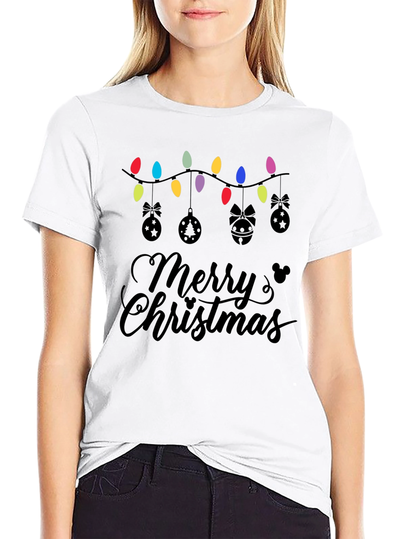 Merry Christmas Lights Graphic Tee
