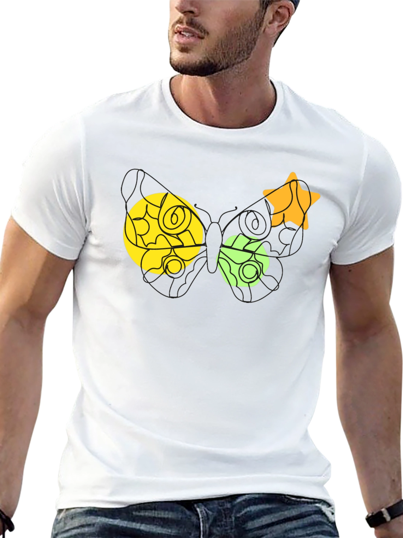 Geometric Shapes T-Shirt - Black