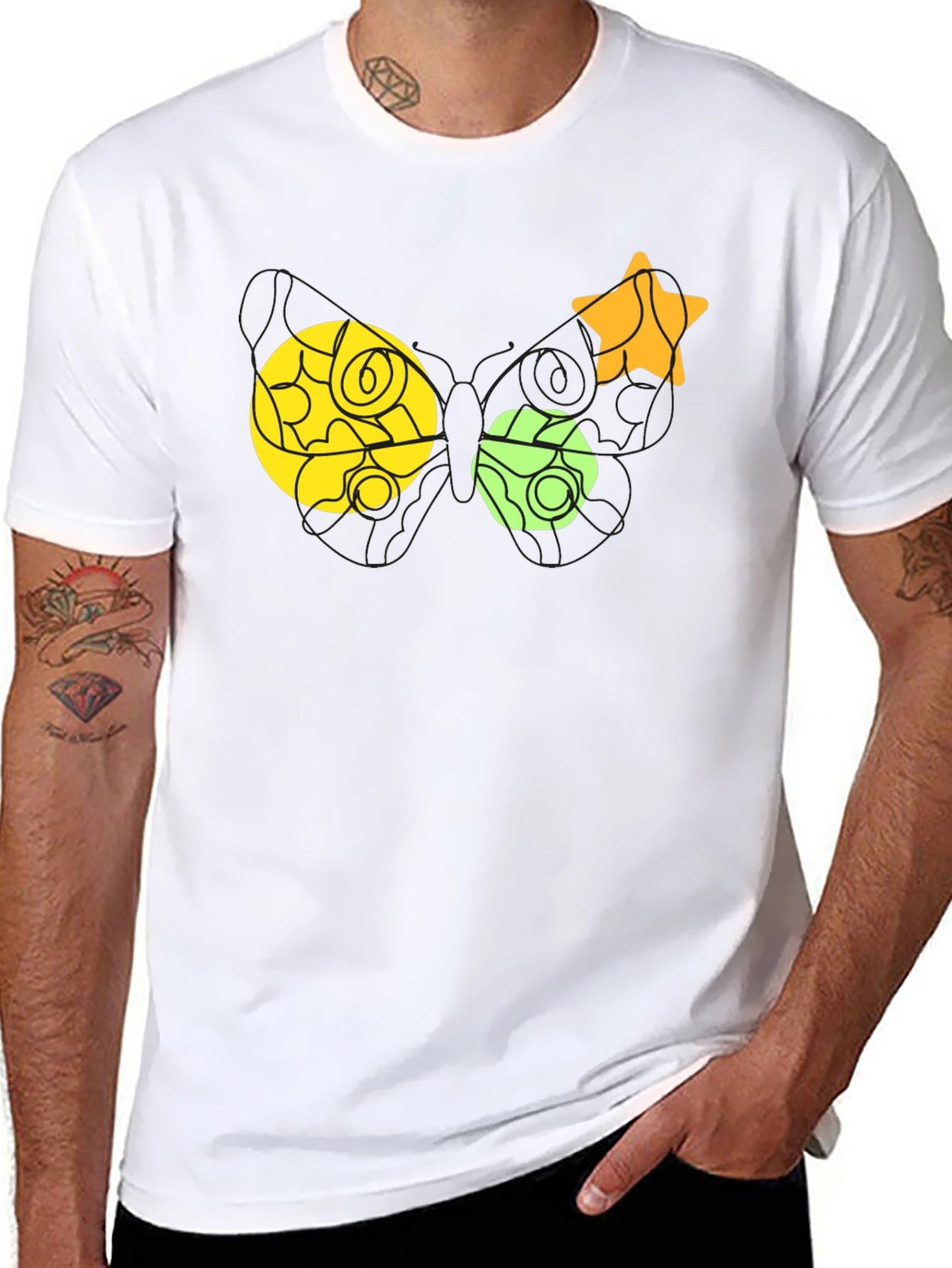 Geometric Shapes T-Shirt - Black