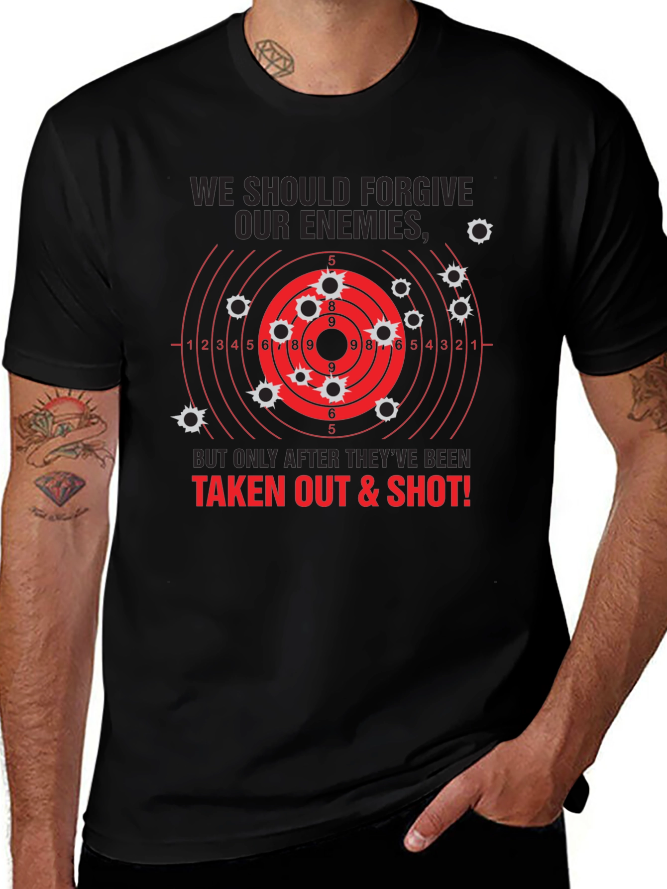 Forgive Enemies T-Shirt - Funny Graphic Tee