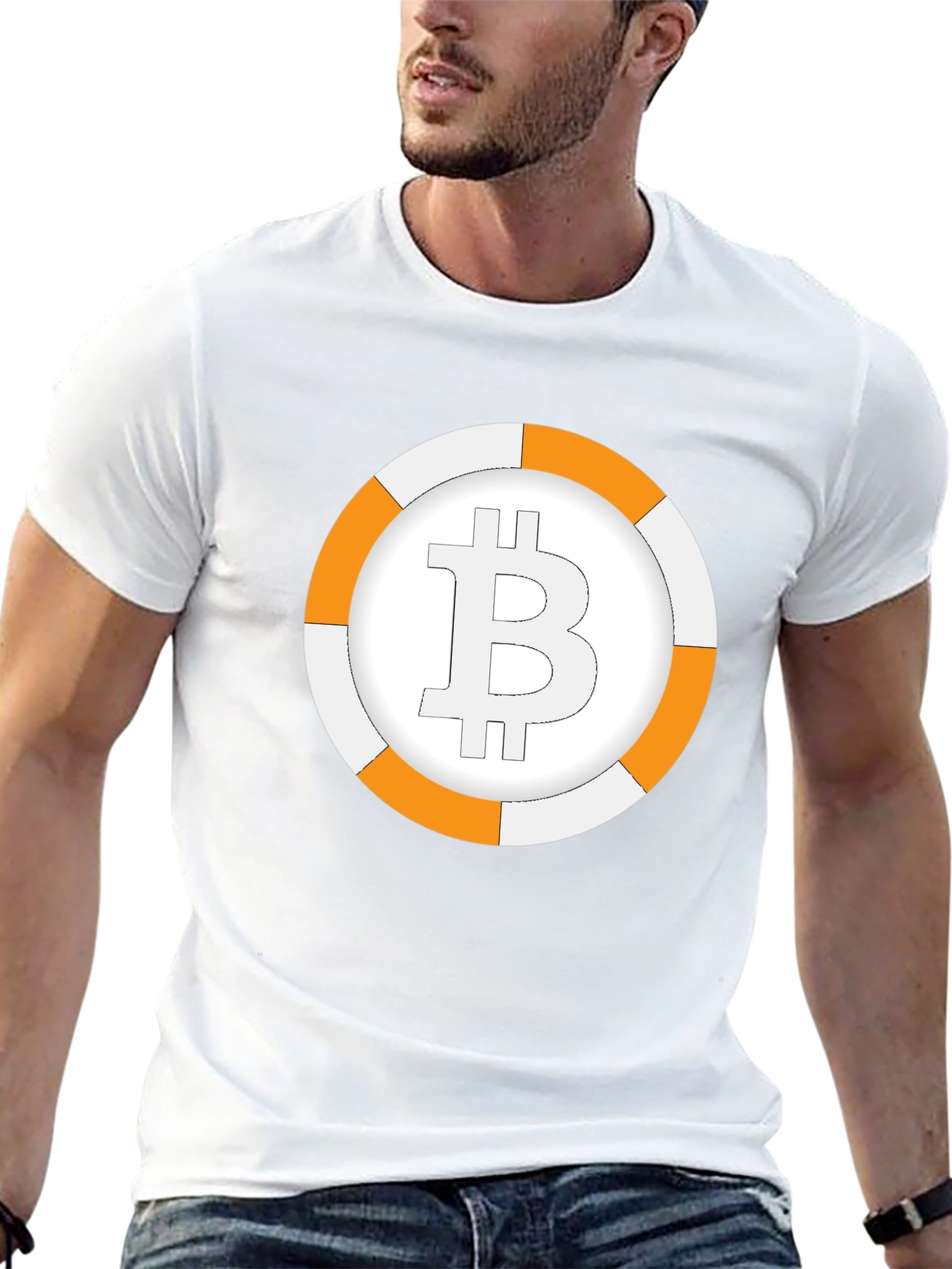 Bitcoin Life Preserver Graphic T-Shirt