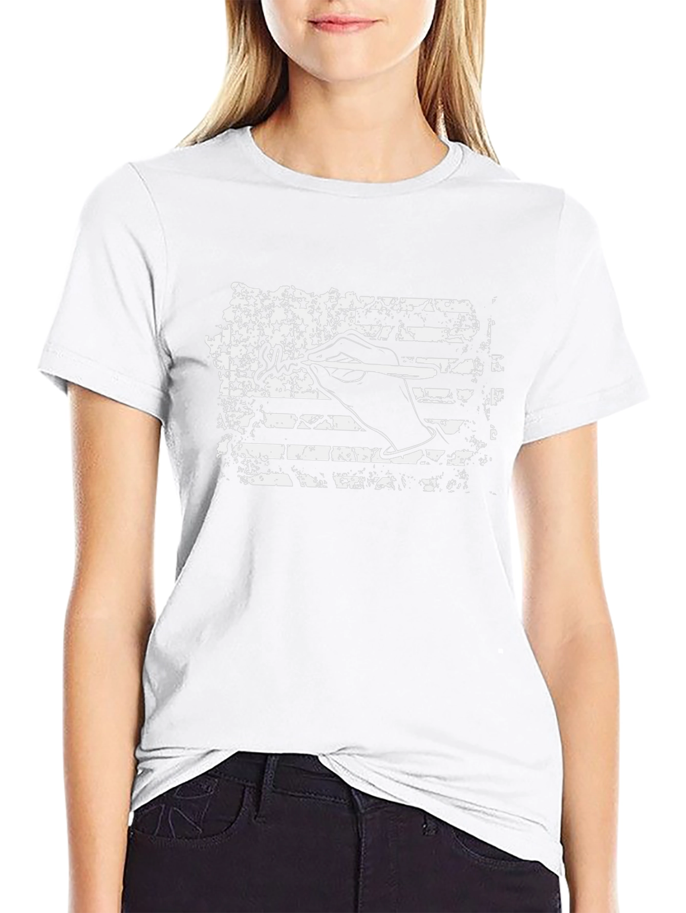 American Flag Hand Art T-Shirt