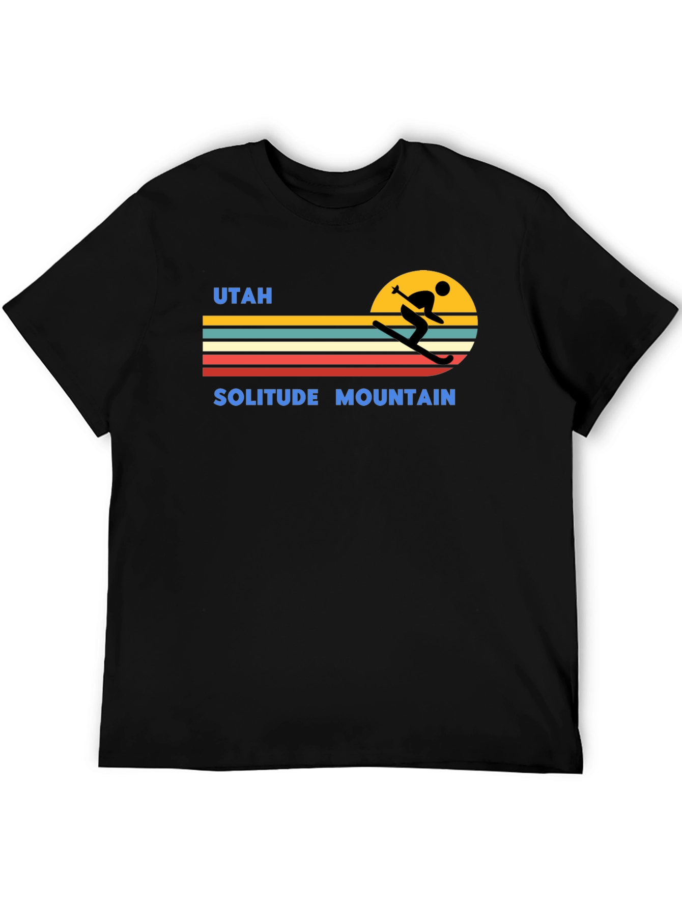 Utah Solitude Mountain Retro Ski T-Shirt
