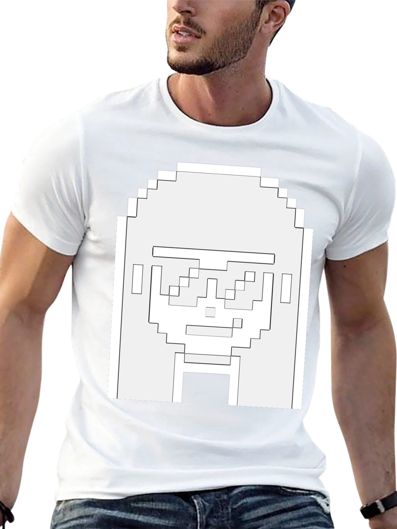 Pixel Art Graphic Print T-Shirt