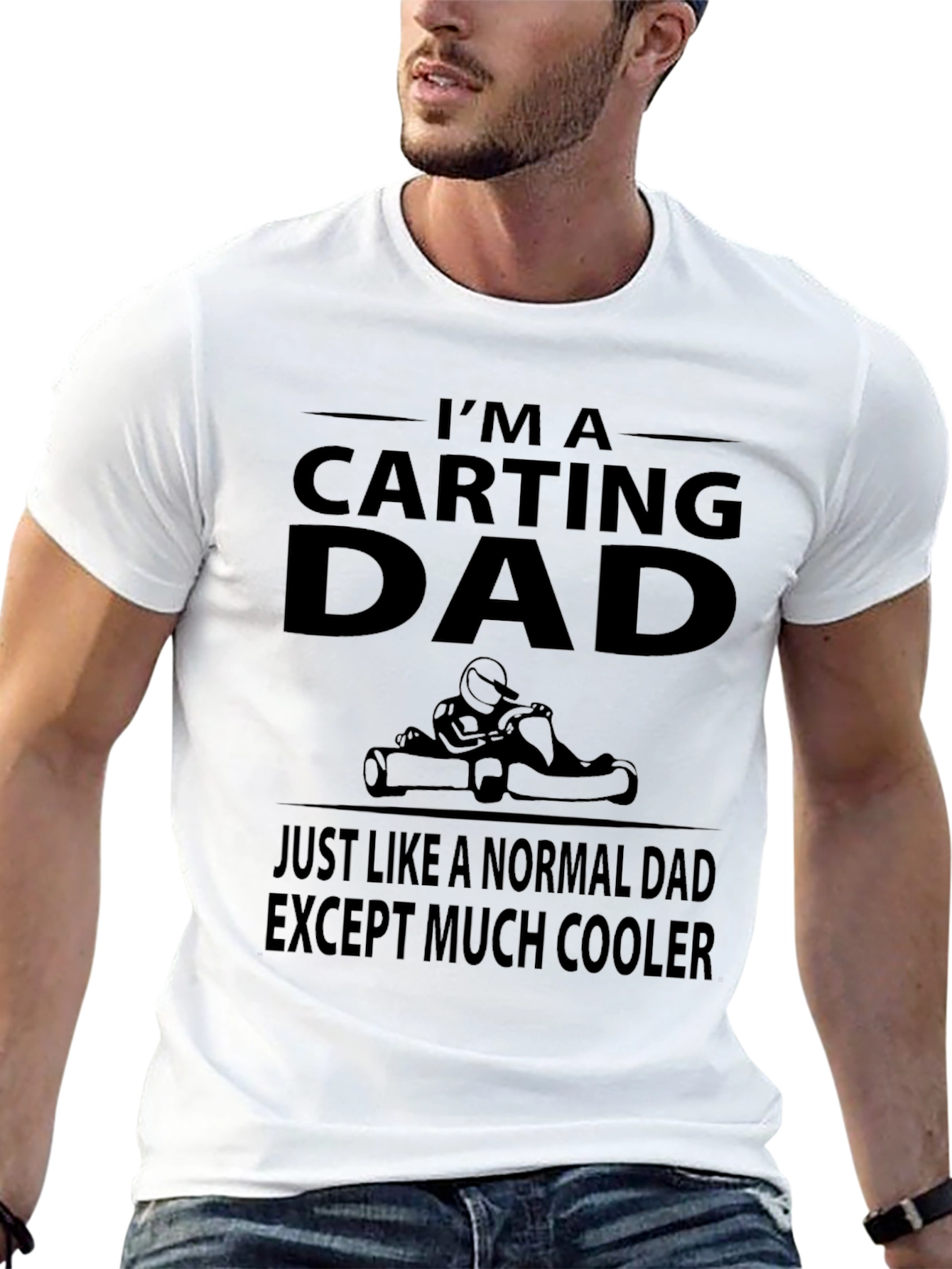 Cool Carting Dad T-Shirt - Funny Racer Tee