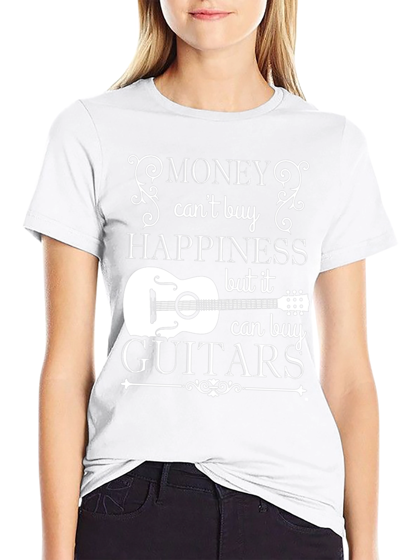 Money Cant Buy Happiness Guitar T-Shirt