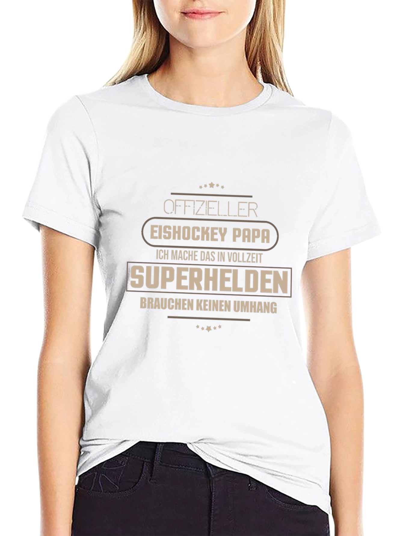 Eishockey Papa T-Shirt - Superhelden Style!