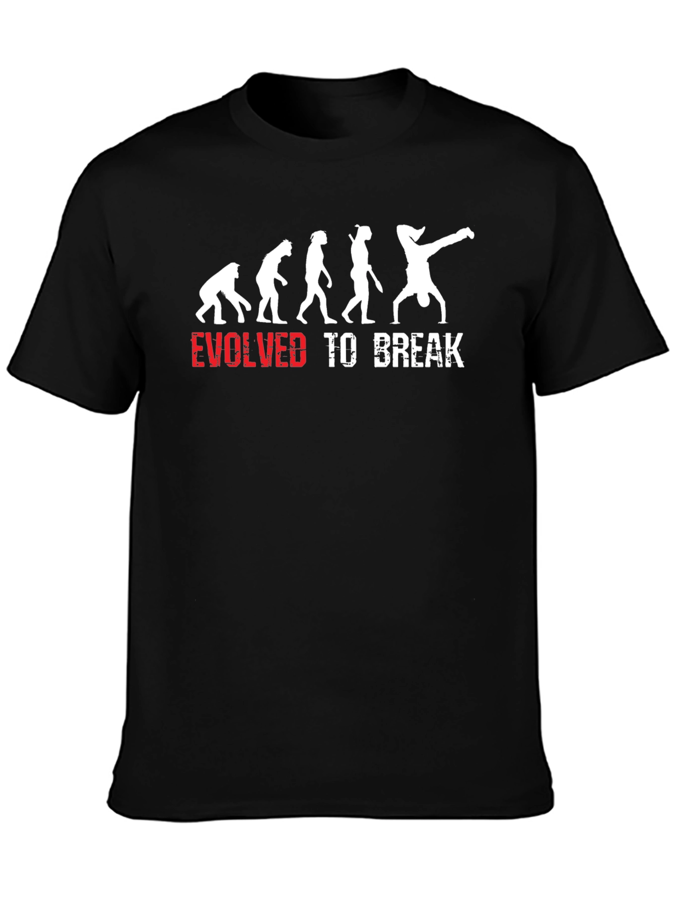 Evolved to Break Dance T-Shirt - Black Cotton Tee