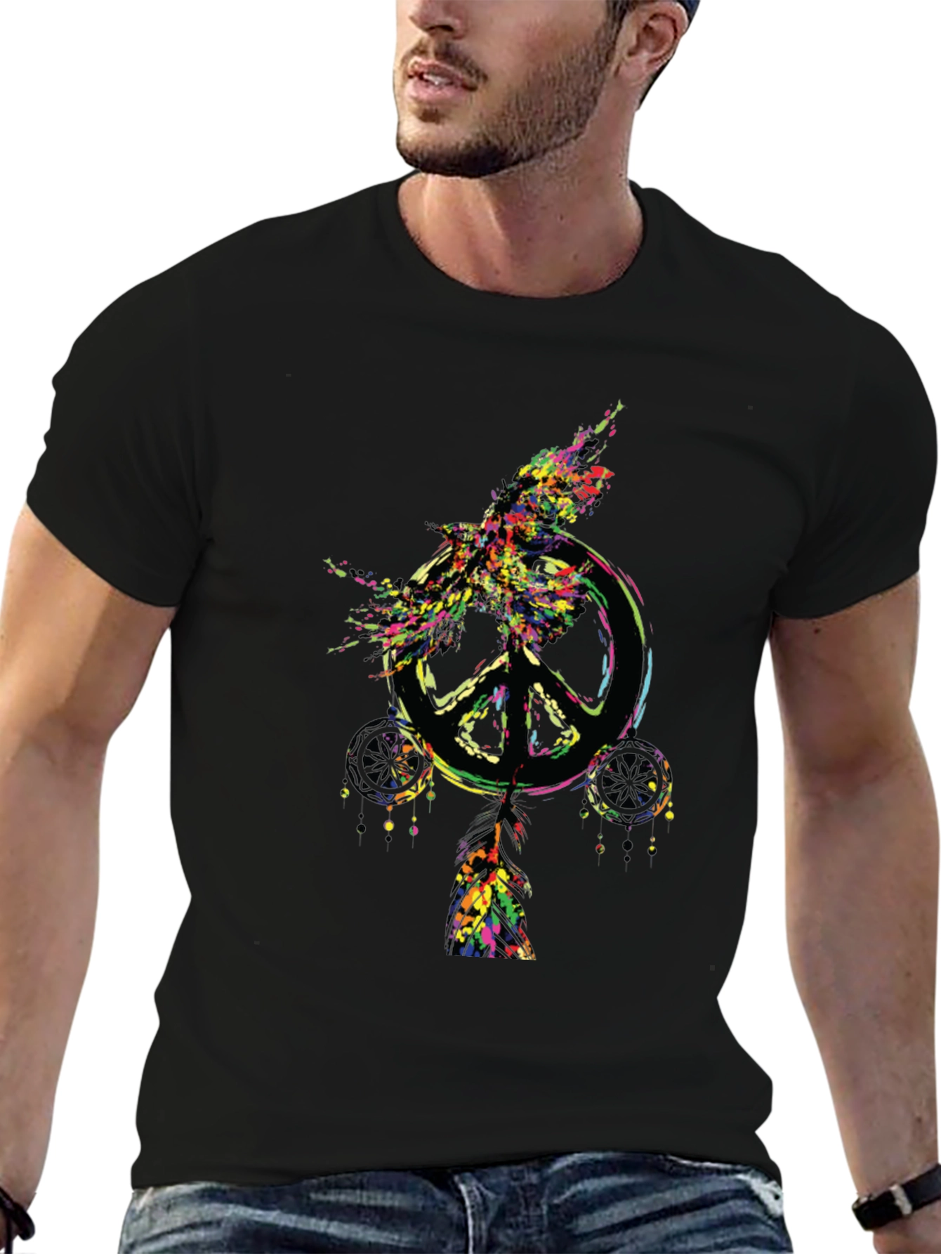 Peace Sign Dreamcatcher Graphic Tee