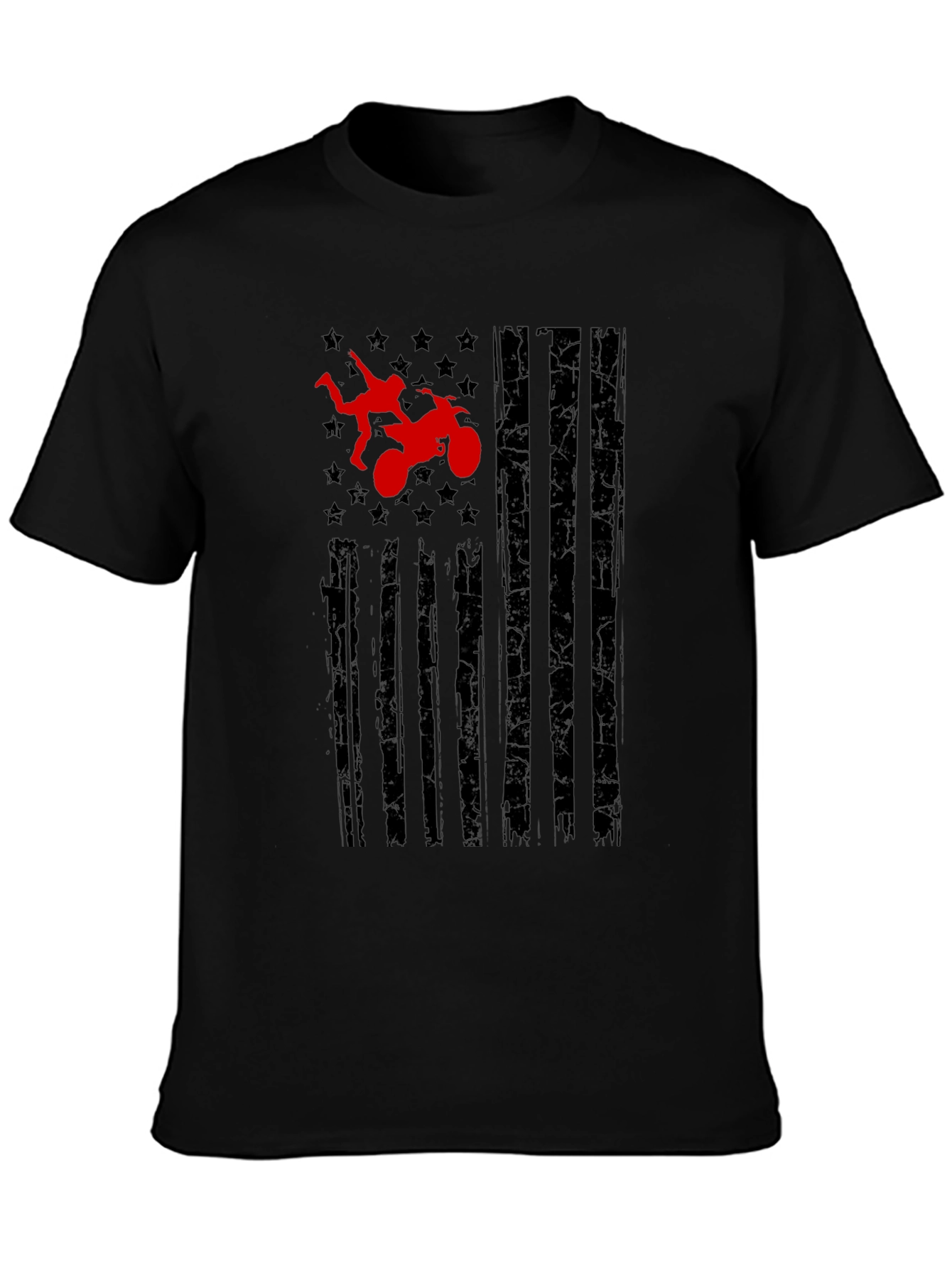 Motorcycle Stuntman Flag Graphic Tee
