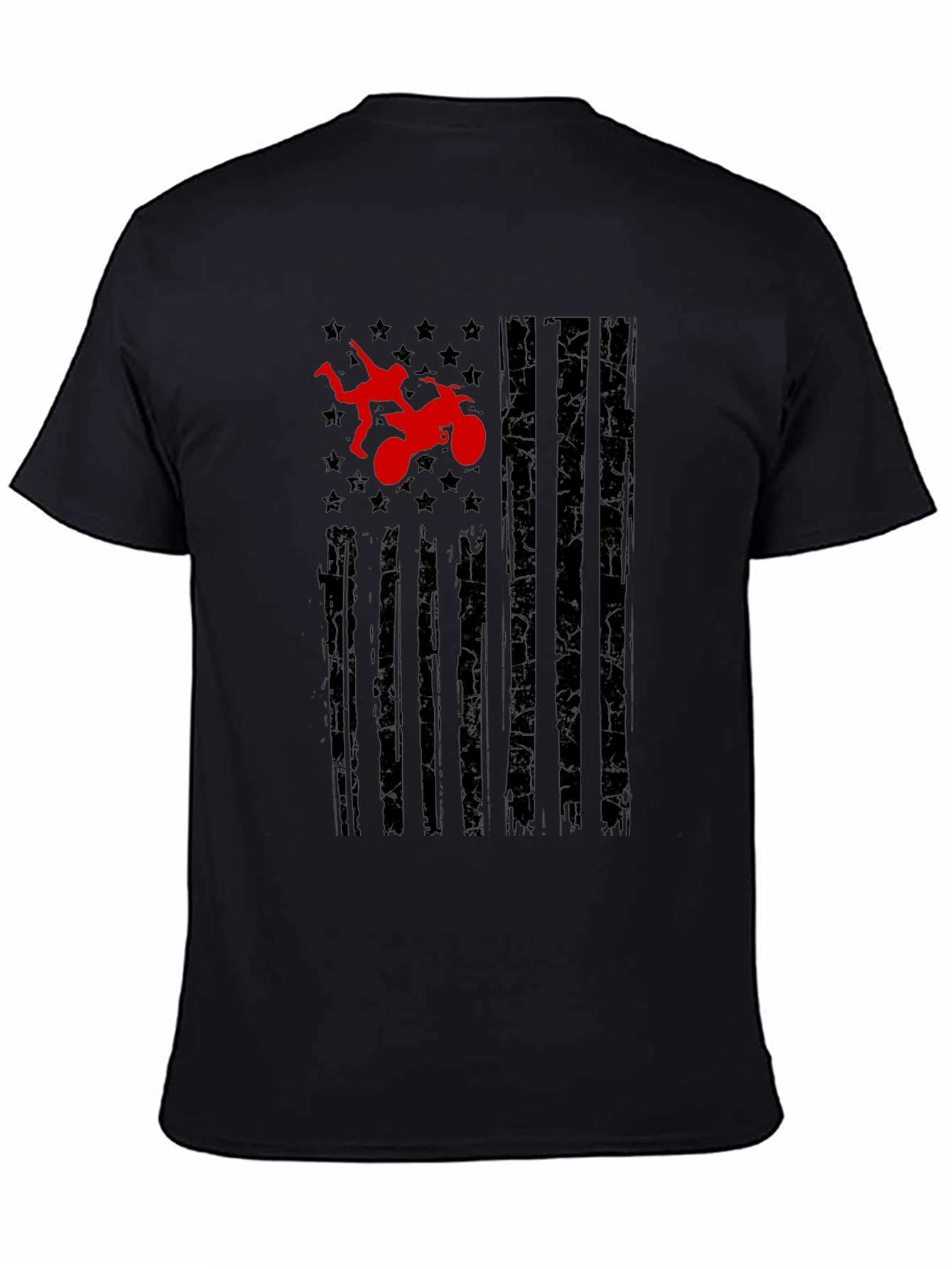Motorcycle Stuntman Flag Graphic Tee
