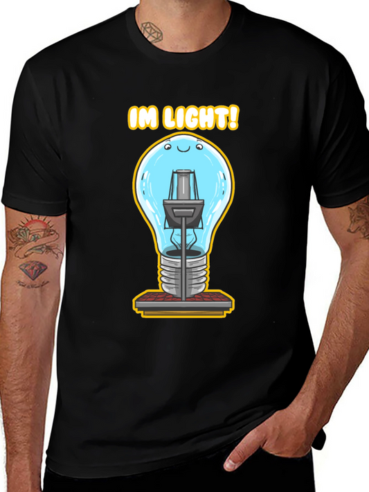 Humorous IM LIGHT! Lightbulb Graphic Tee