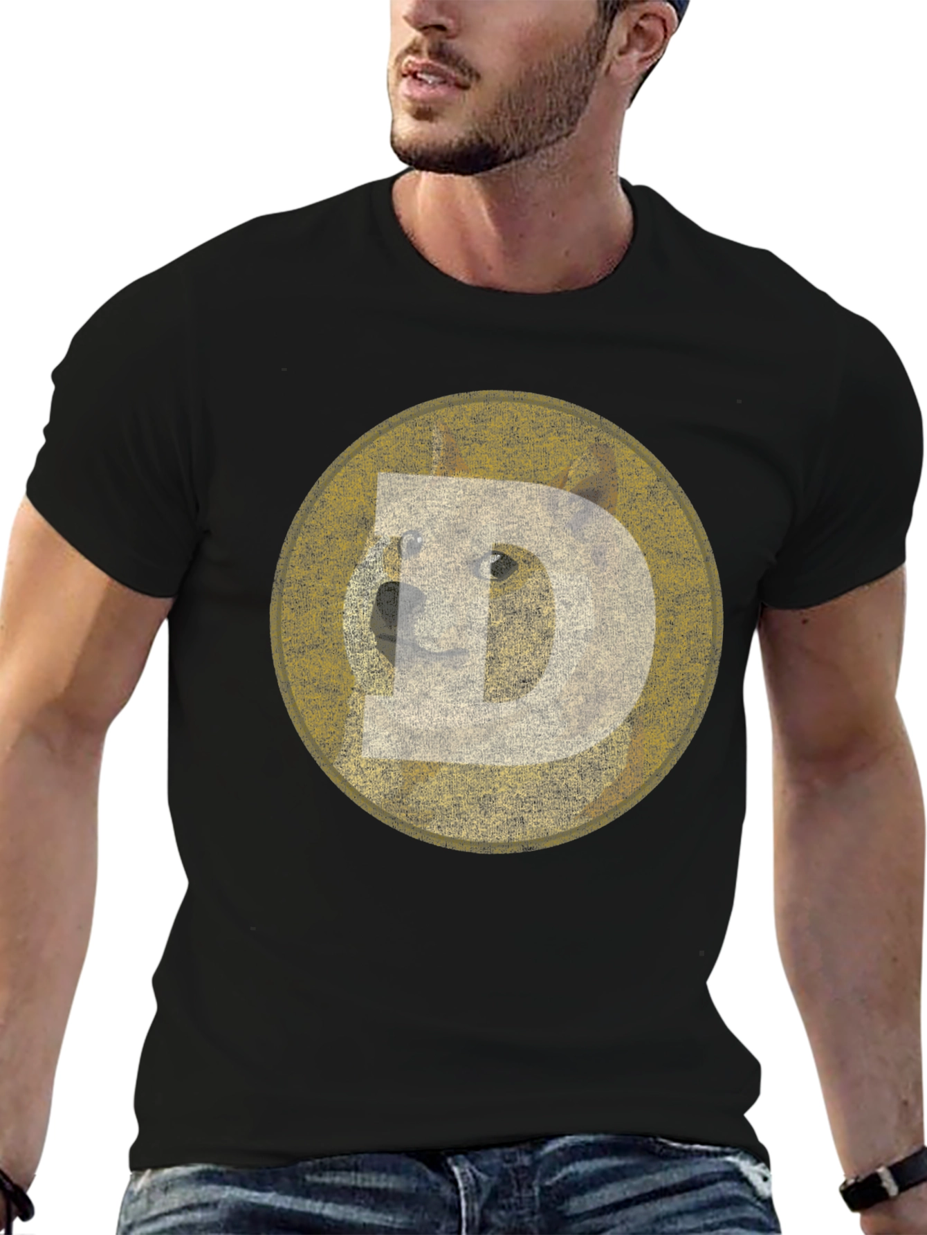 Doge Meme Black T-Shirt