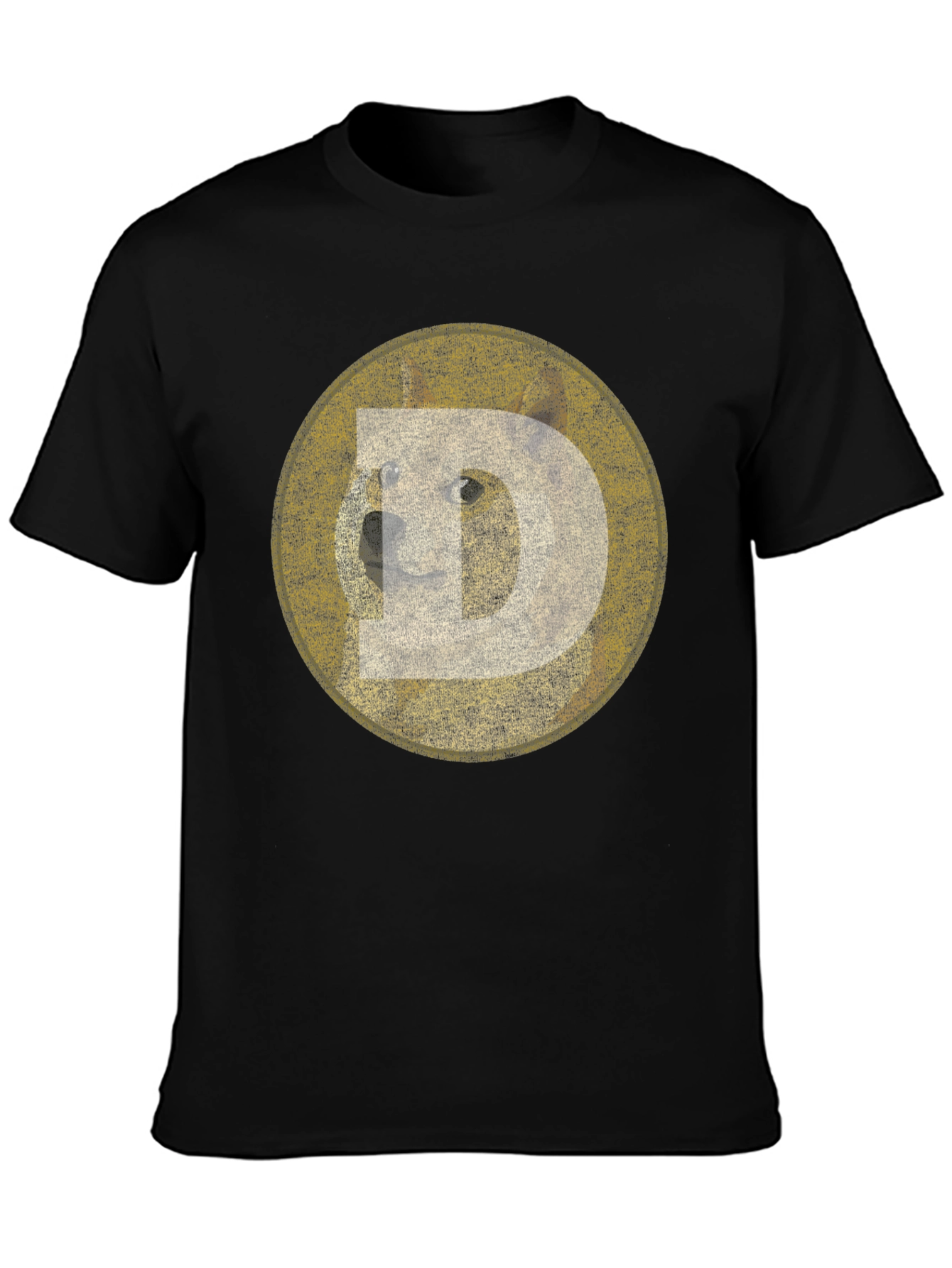 Doge Meme Black T-Shirt
