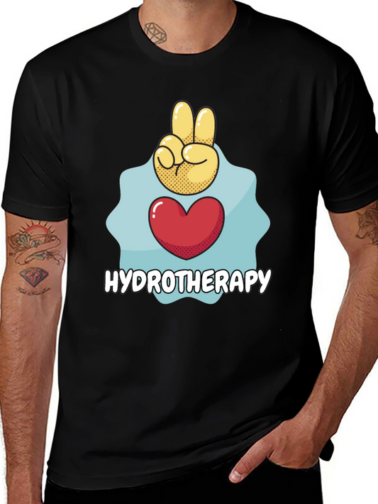 Hydrotherapy Heart Peace Sign Graphic T-Shirt