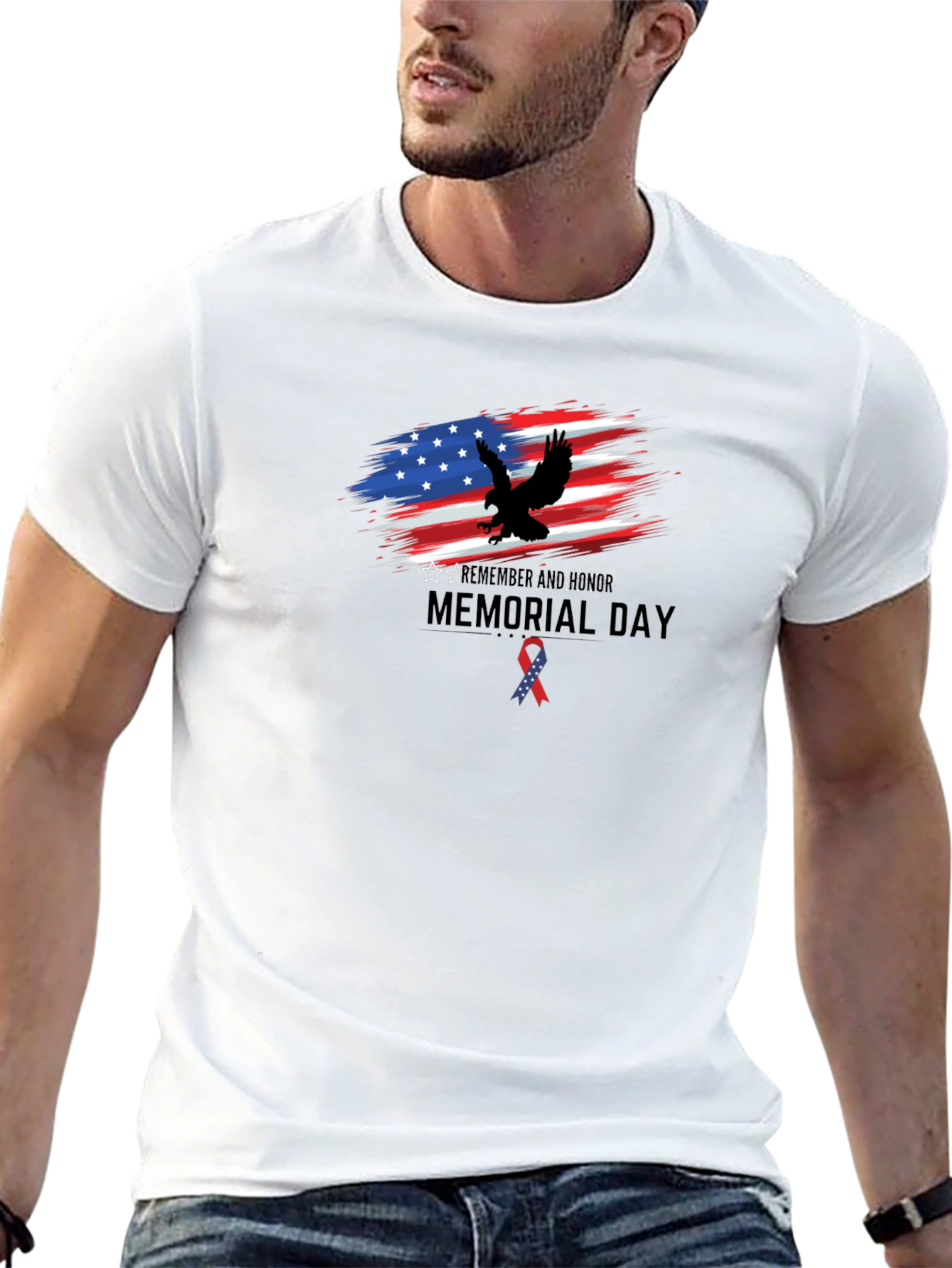 Memorial Day Eagle USA Flag T-Shirt
