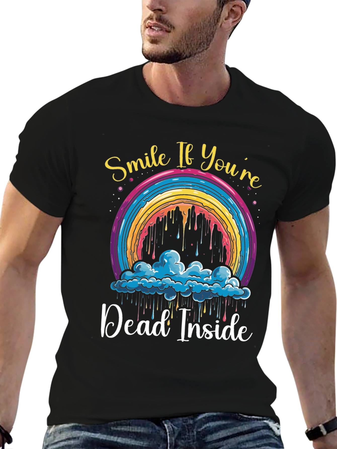 Smile If Youre Dead Inside Graphic T-Shirt