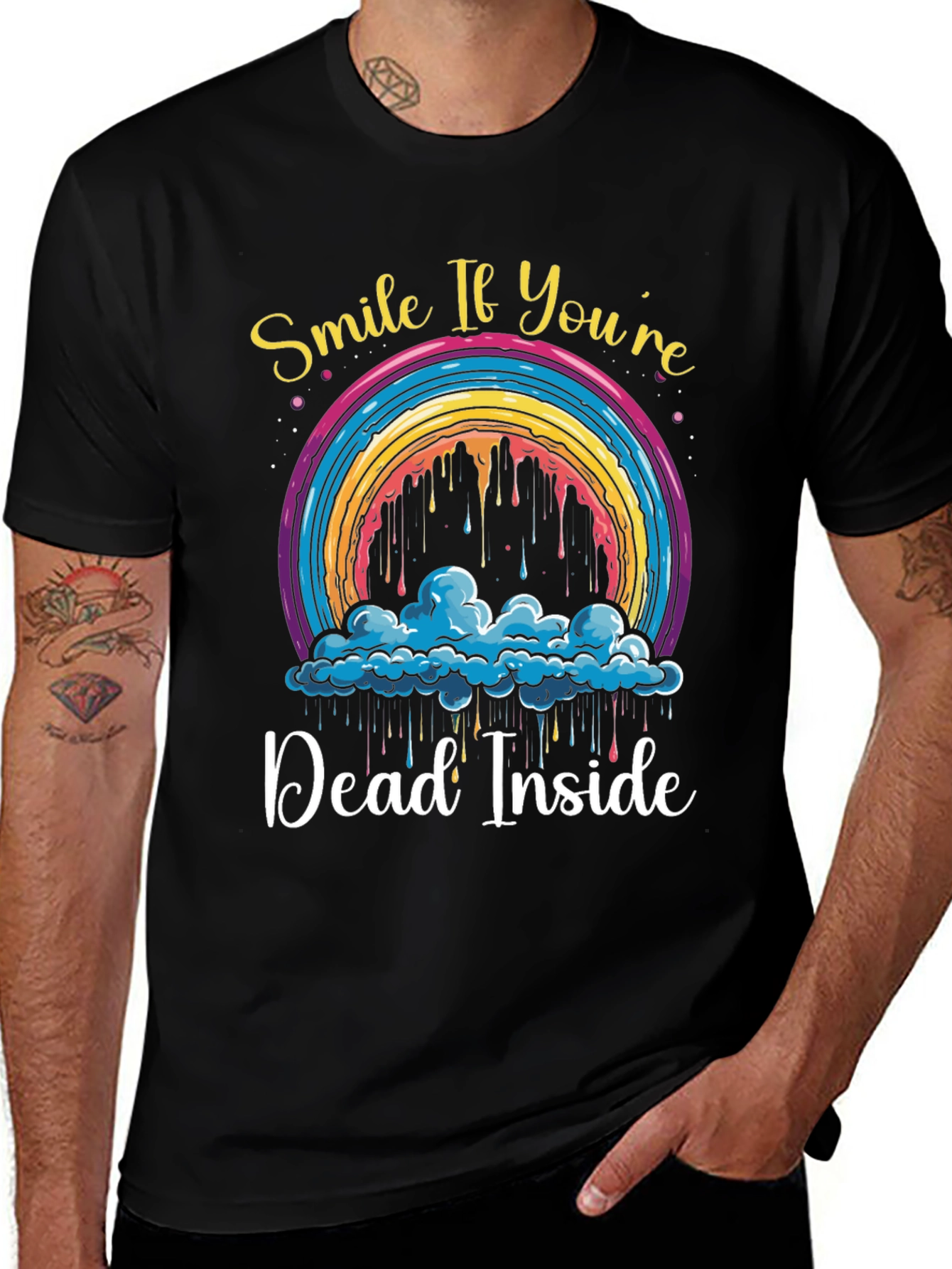Smile If Youre Dead Inside Graphic T-Shirt