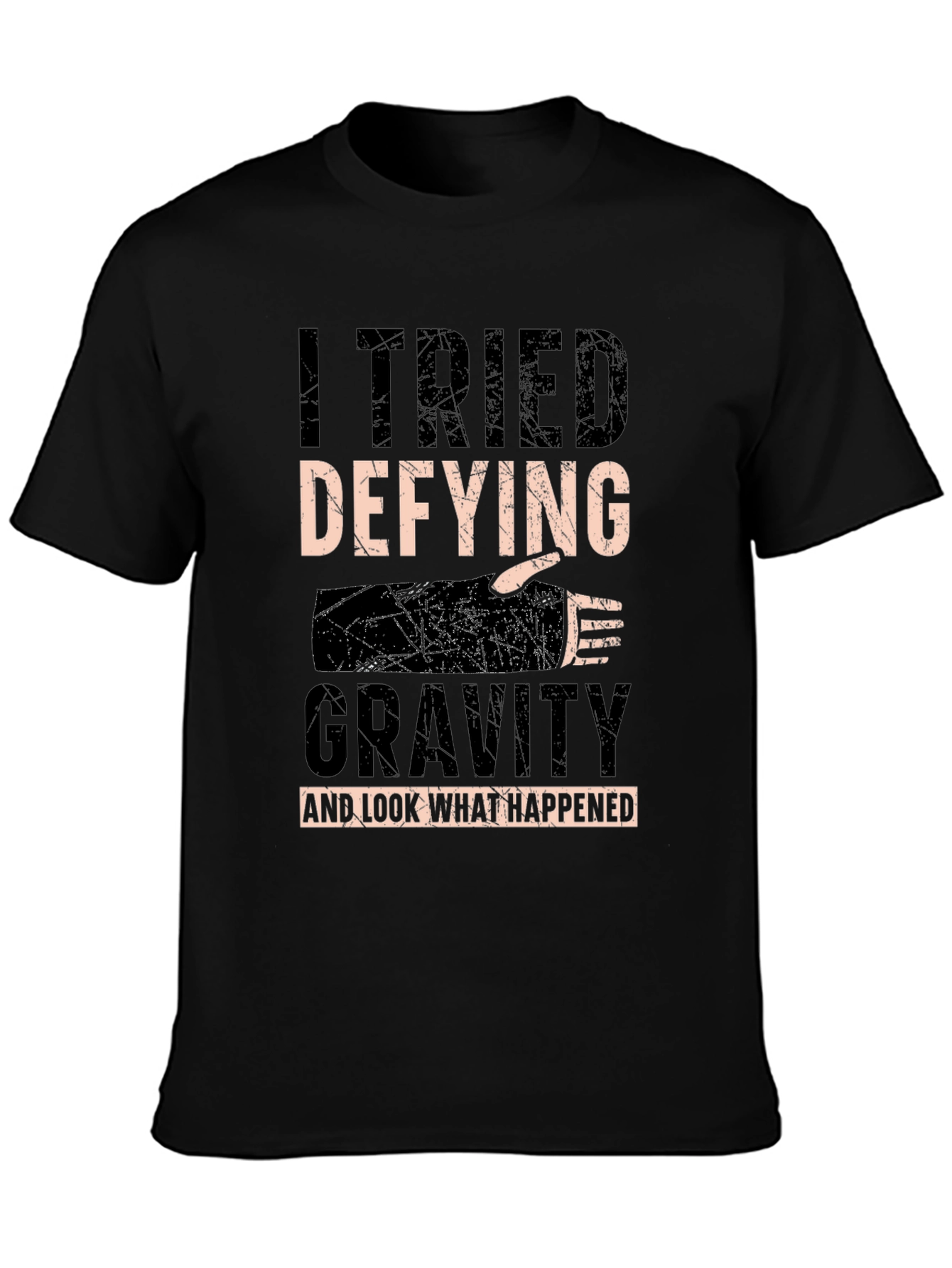 I Tried Defying Gravity T-Shirt - Funny Fall Tee