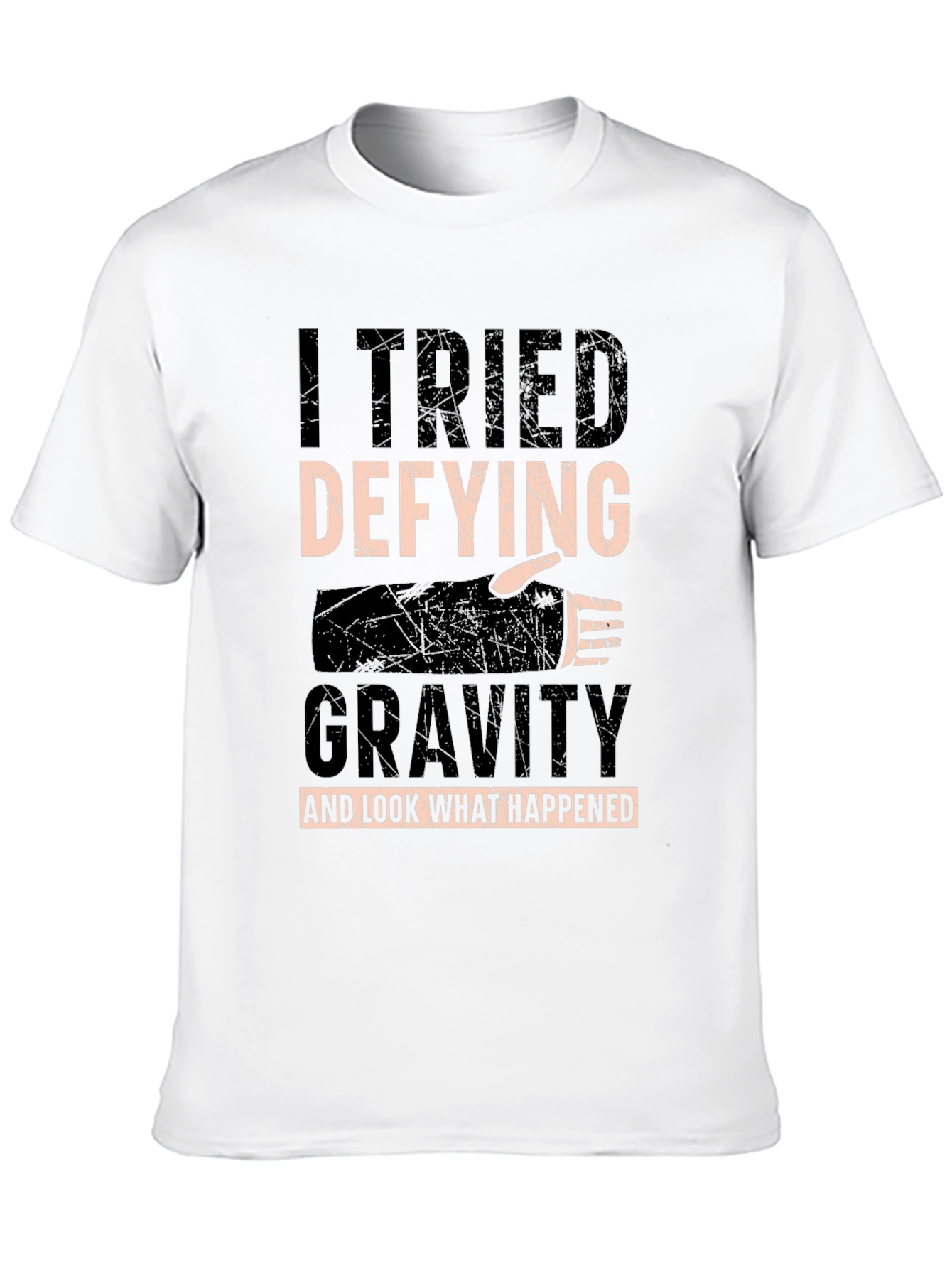 I Tried Defying Gravity T-Shirt - Funny Fall Tee