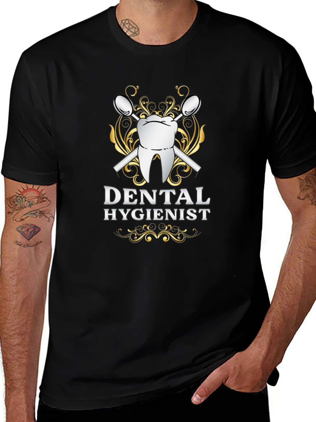 Dental Hygienist Graphic T-Shirt - Black Cotton Tee