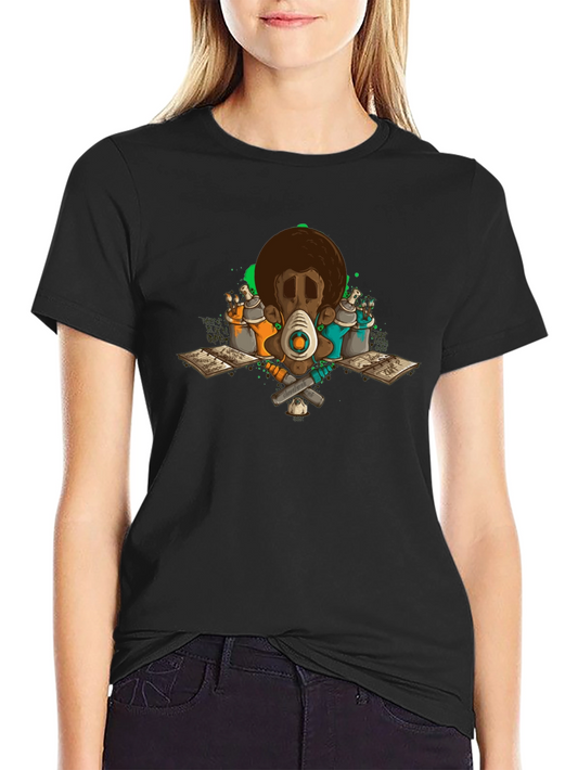 Graffiti Artist Black Graphic T-Shirt