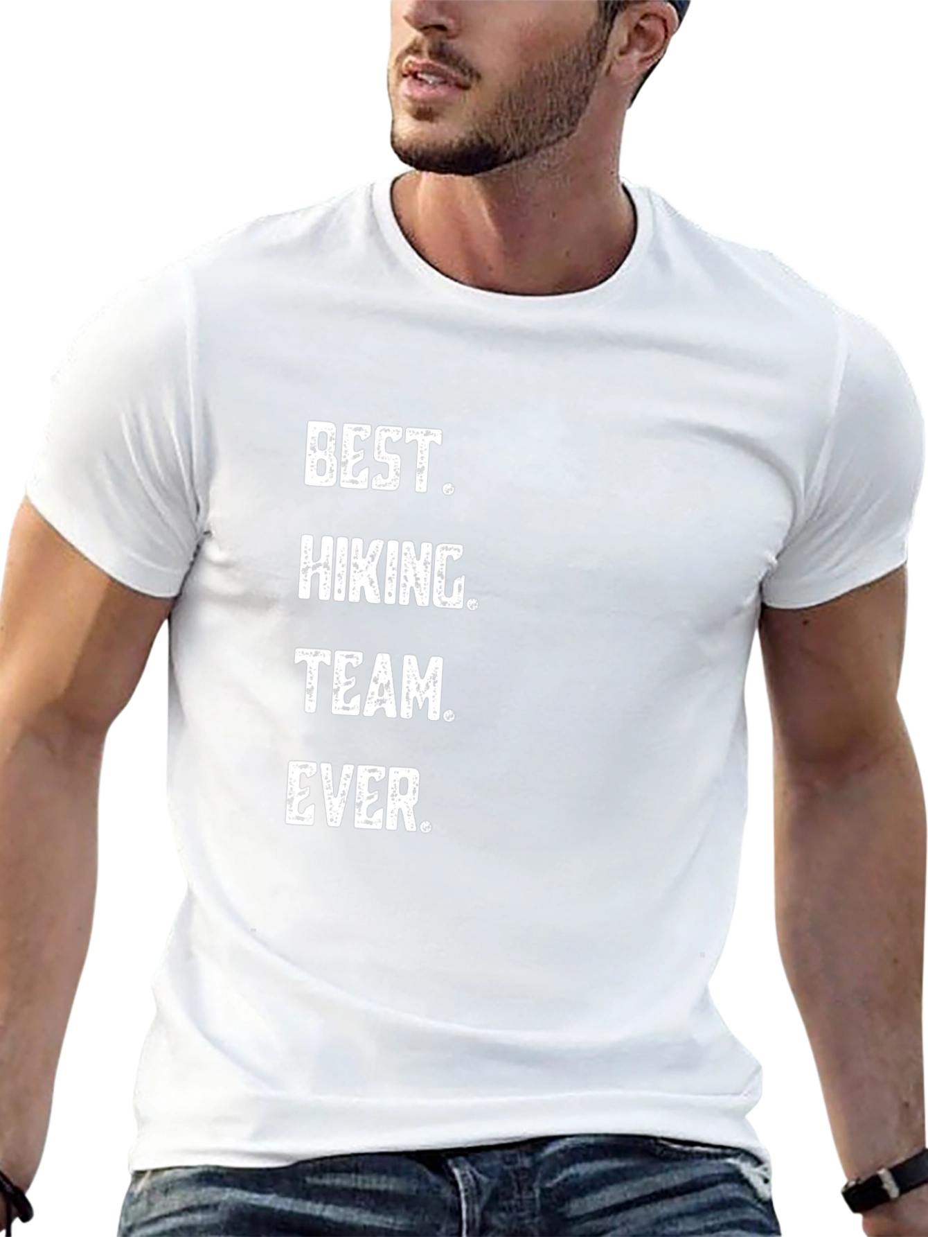 Best Hiking Team Ever Black Crew Neck T-Shirt