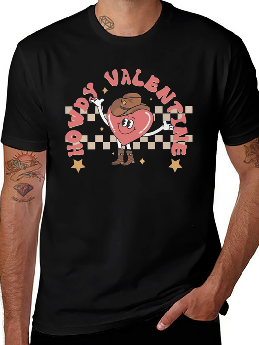 Howdy Valentine T-Shirt - Western Heart Cowboy
