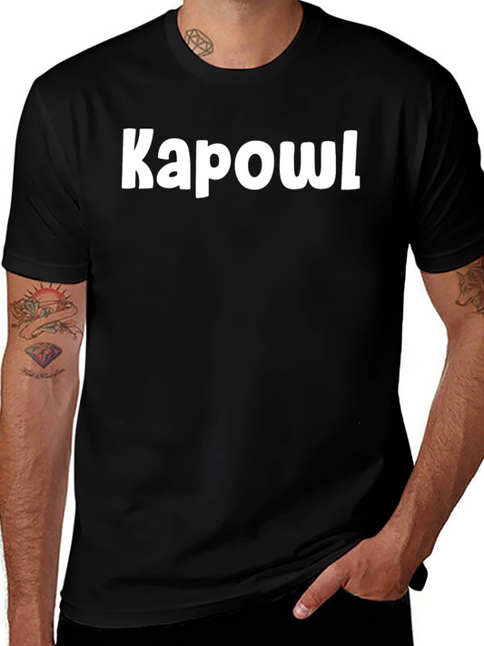 Kapowl Graphic Tee - Casual Black T-Shirt