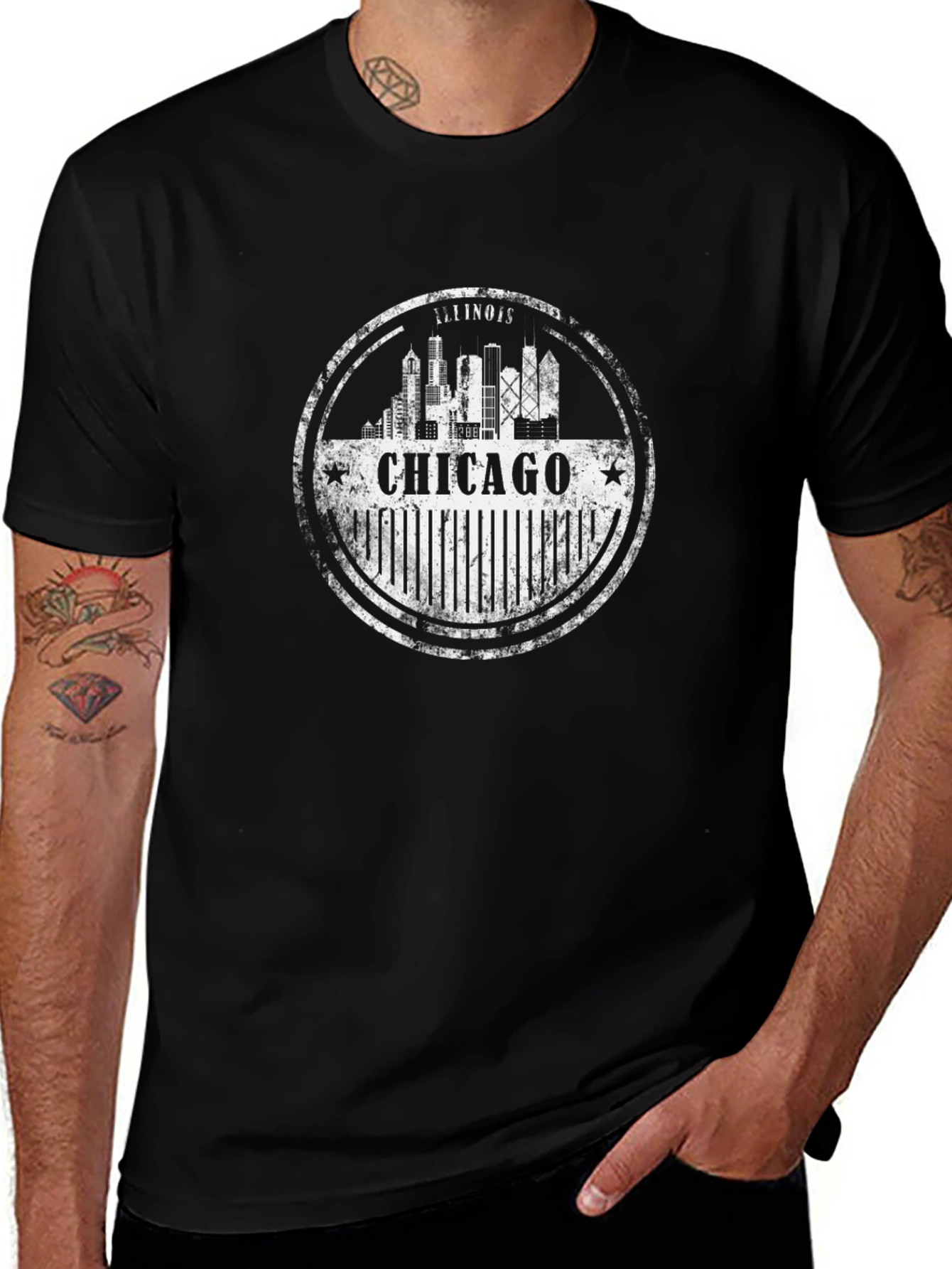 Chicago Illinois Skyline T-Shirt