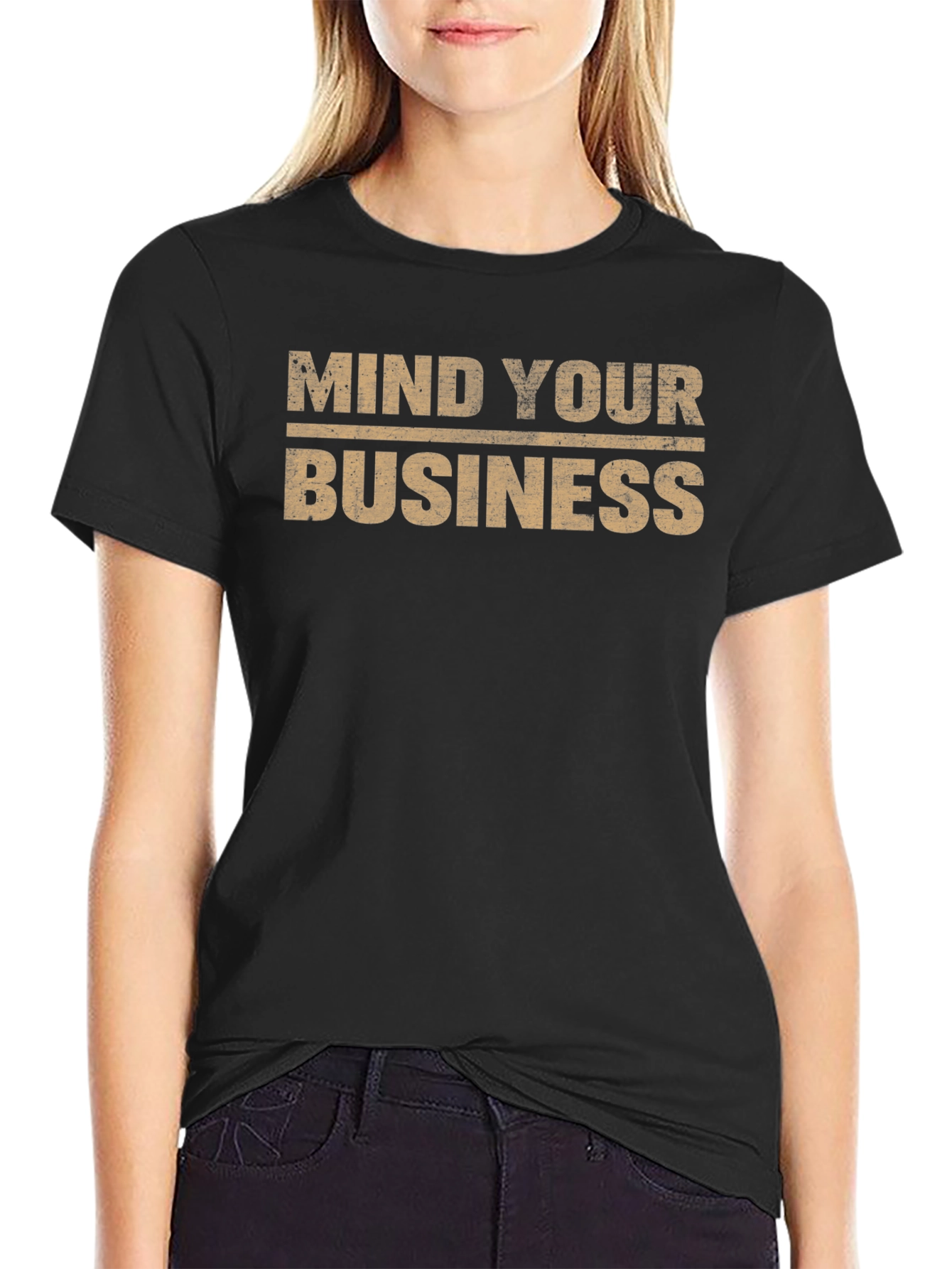 Mind Your Business Graphic T-Shirt - Black