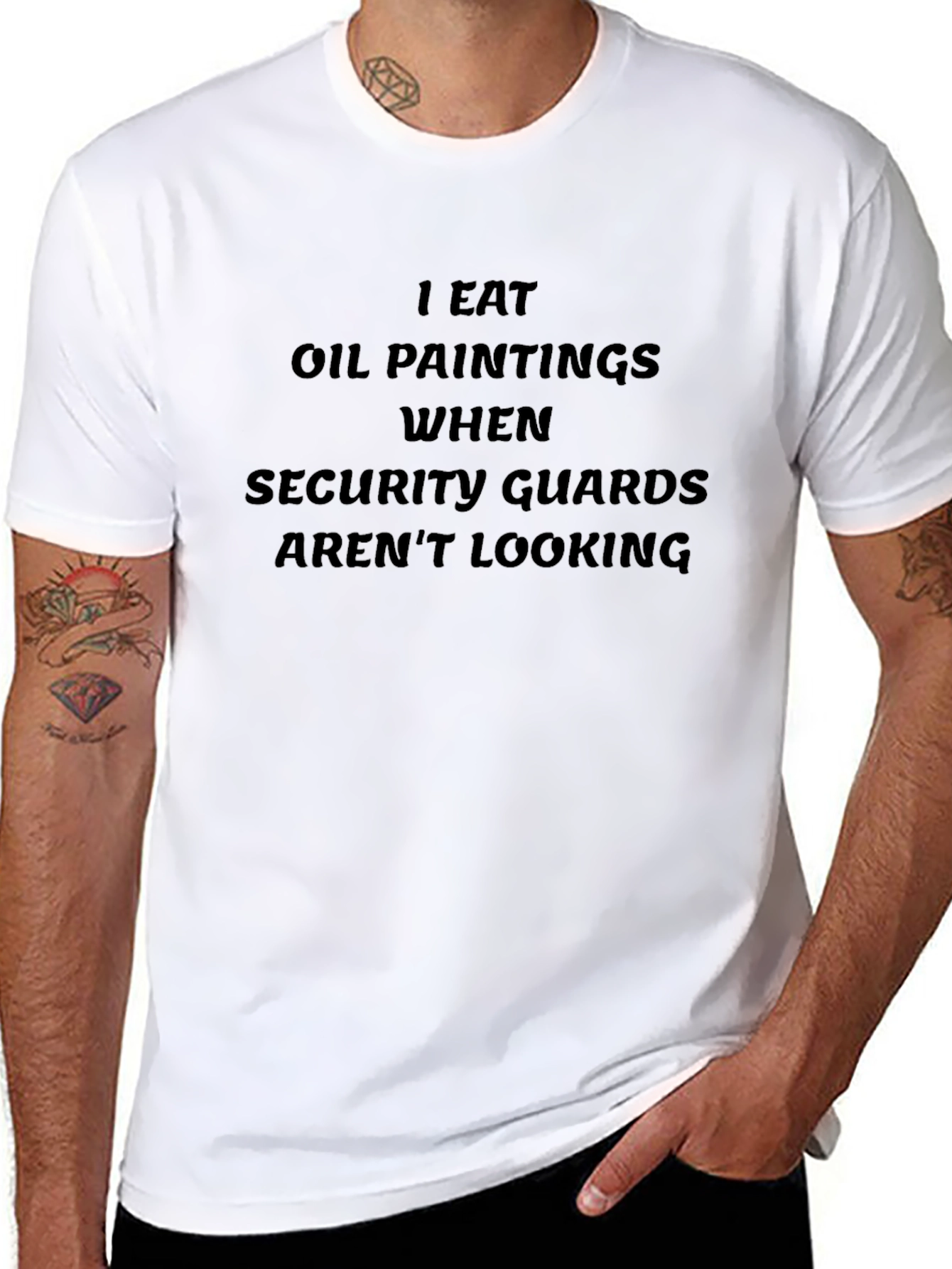 I Eat Oil Paintings Graphic Tee - Funny T-Shirt