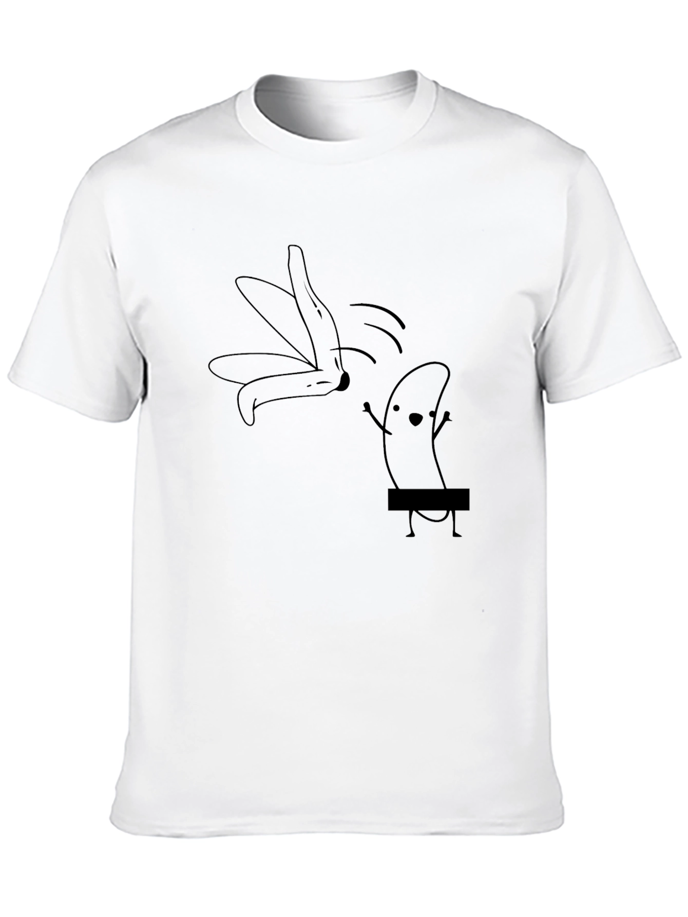 Funny Banana Stripping Graphic T-Shirt - Unisex