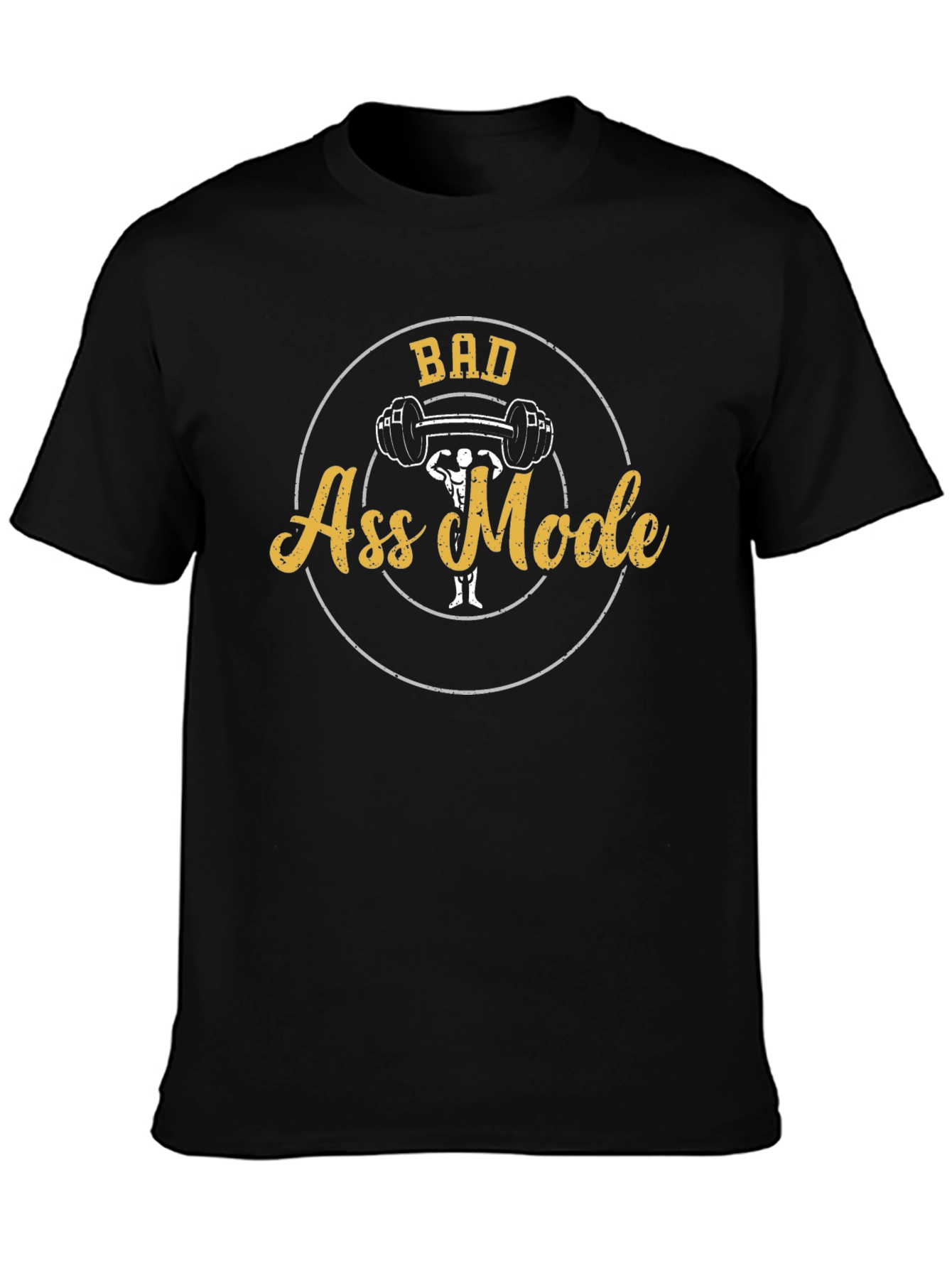 Bad Ass Mode Black Graphic T-Shirt