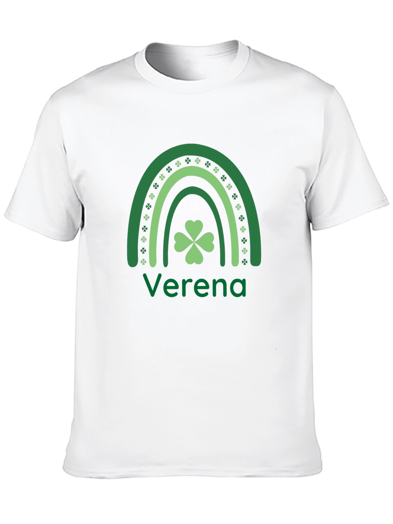 St. Patricks Day Shamrock Rainbow Personalized T-Shirt