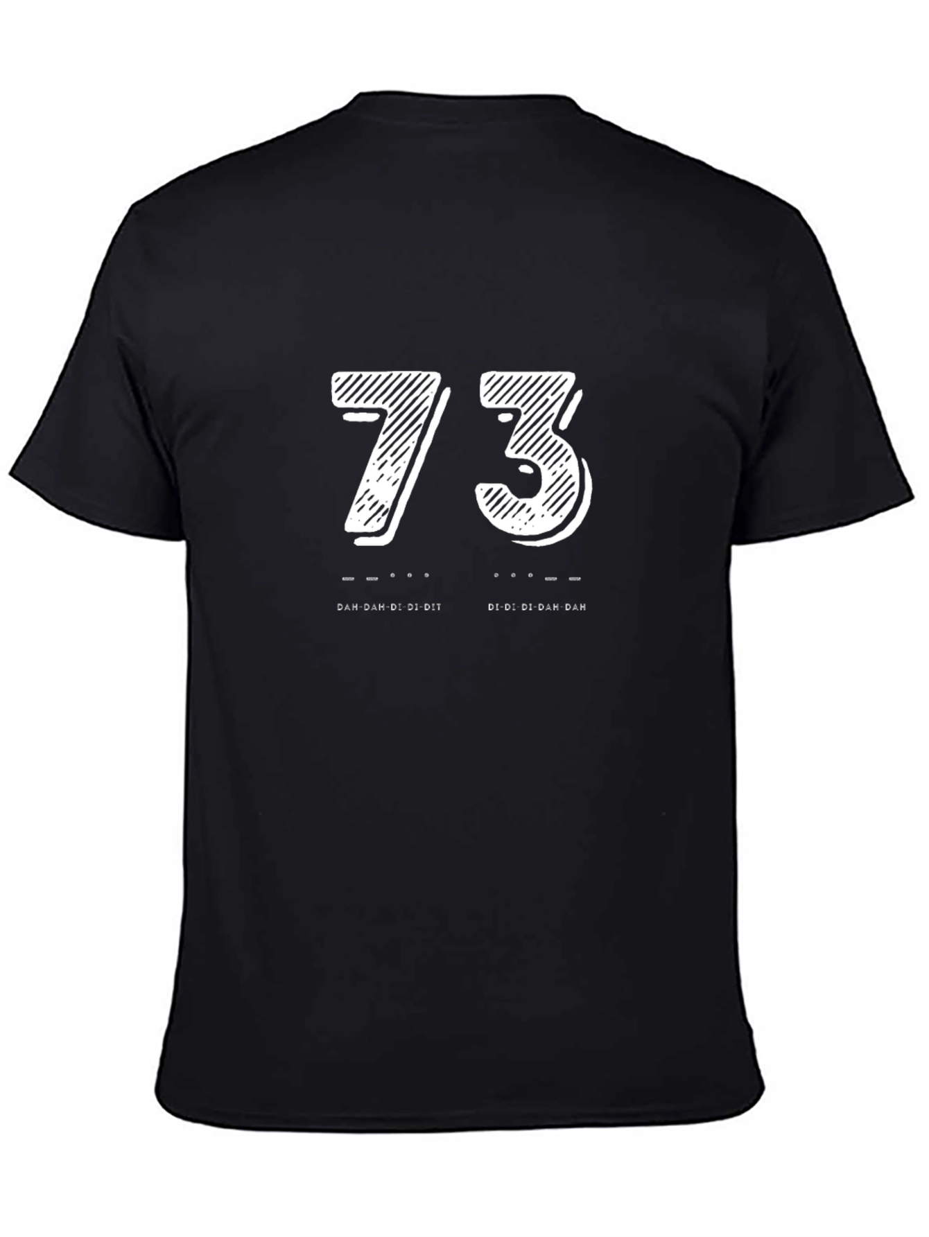 Morse Code Ham Radio 73 Black T-Shirt