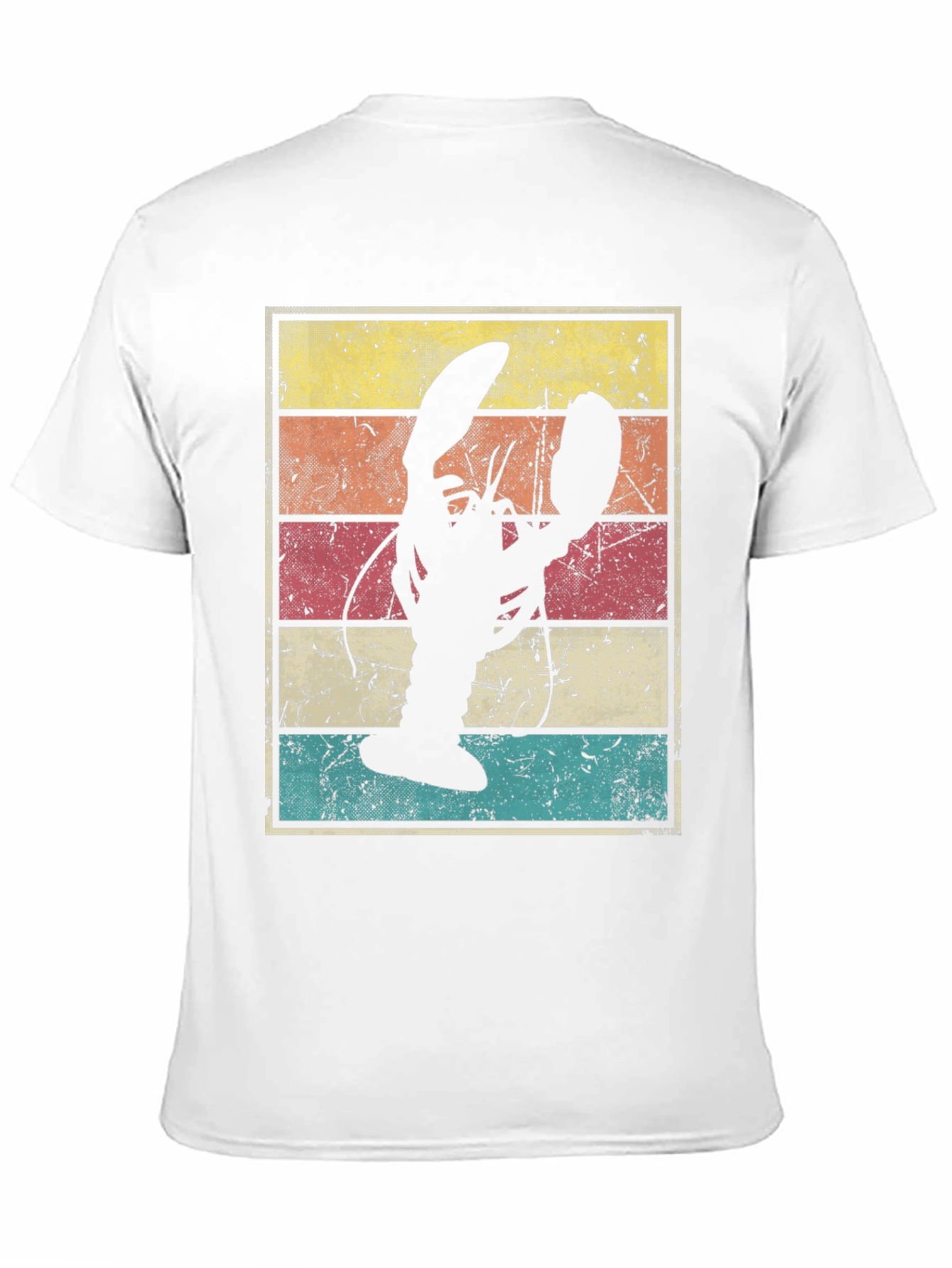 Retro Lobster Graphic Tee - Distressed Design