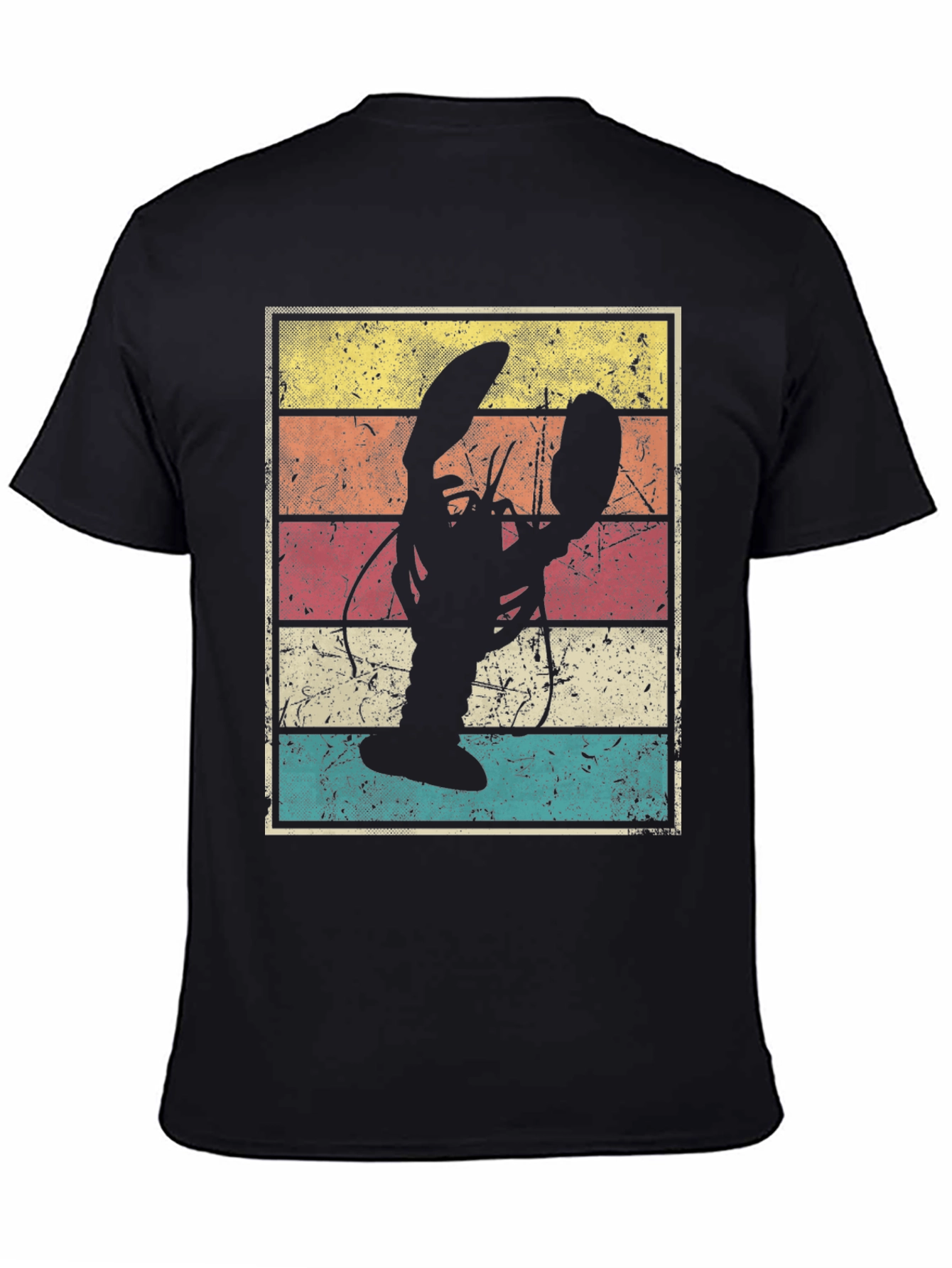 Retro Lobster Graphic Tee - Distressed Design