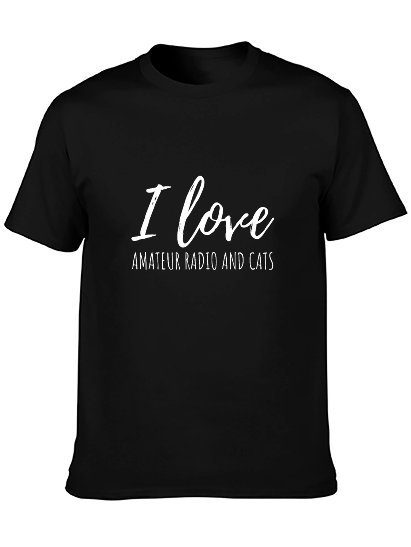 I Love Amateur Radio and Cats T-Shirt