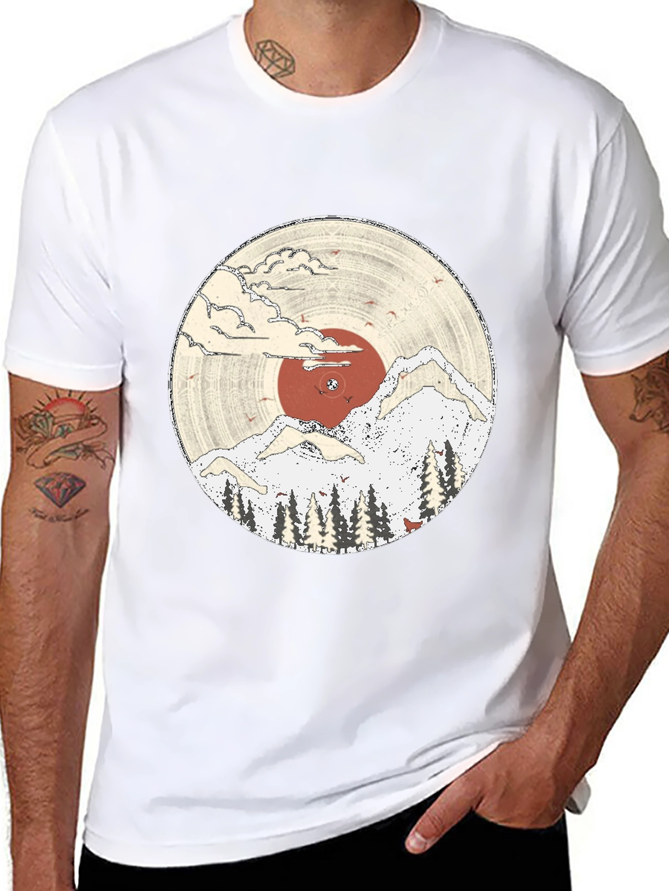Nature Vinyl Record Graphic Tee