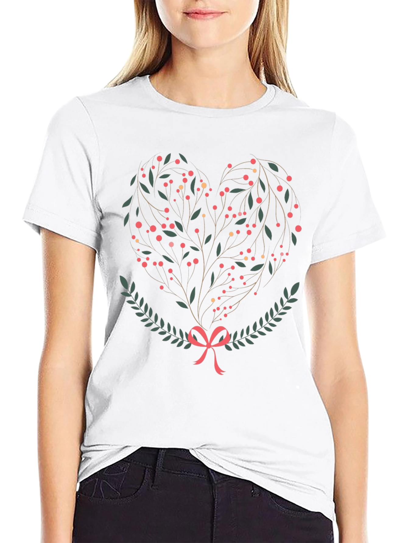 Heart of Berries Graphic Tee - Black