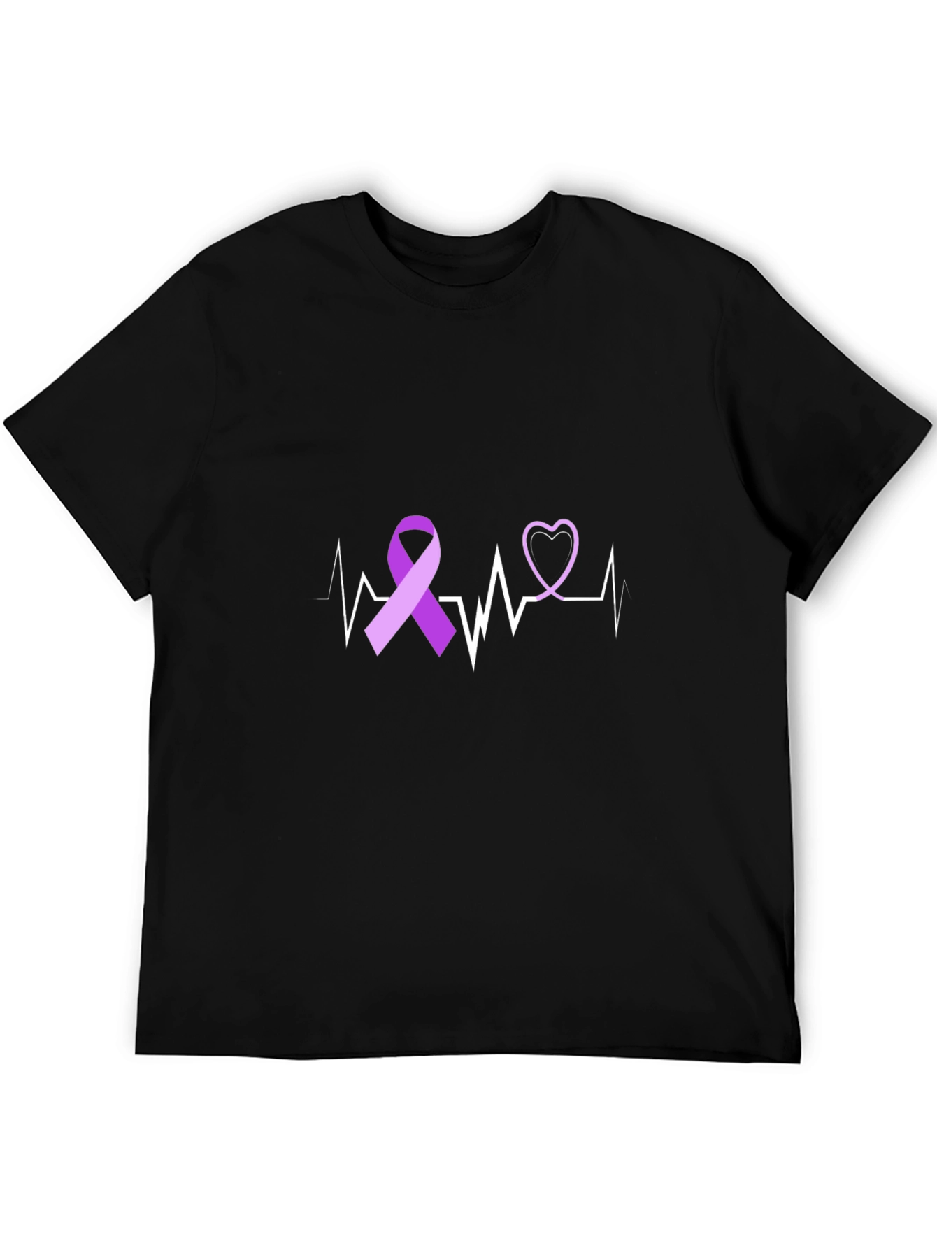 Purple Ribbon Heartbeat Awareness T-Shirt