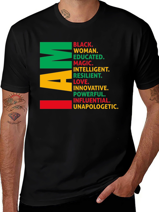 I Am Black Woman T-Shirt - Empowering Graphic Tee