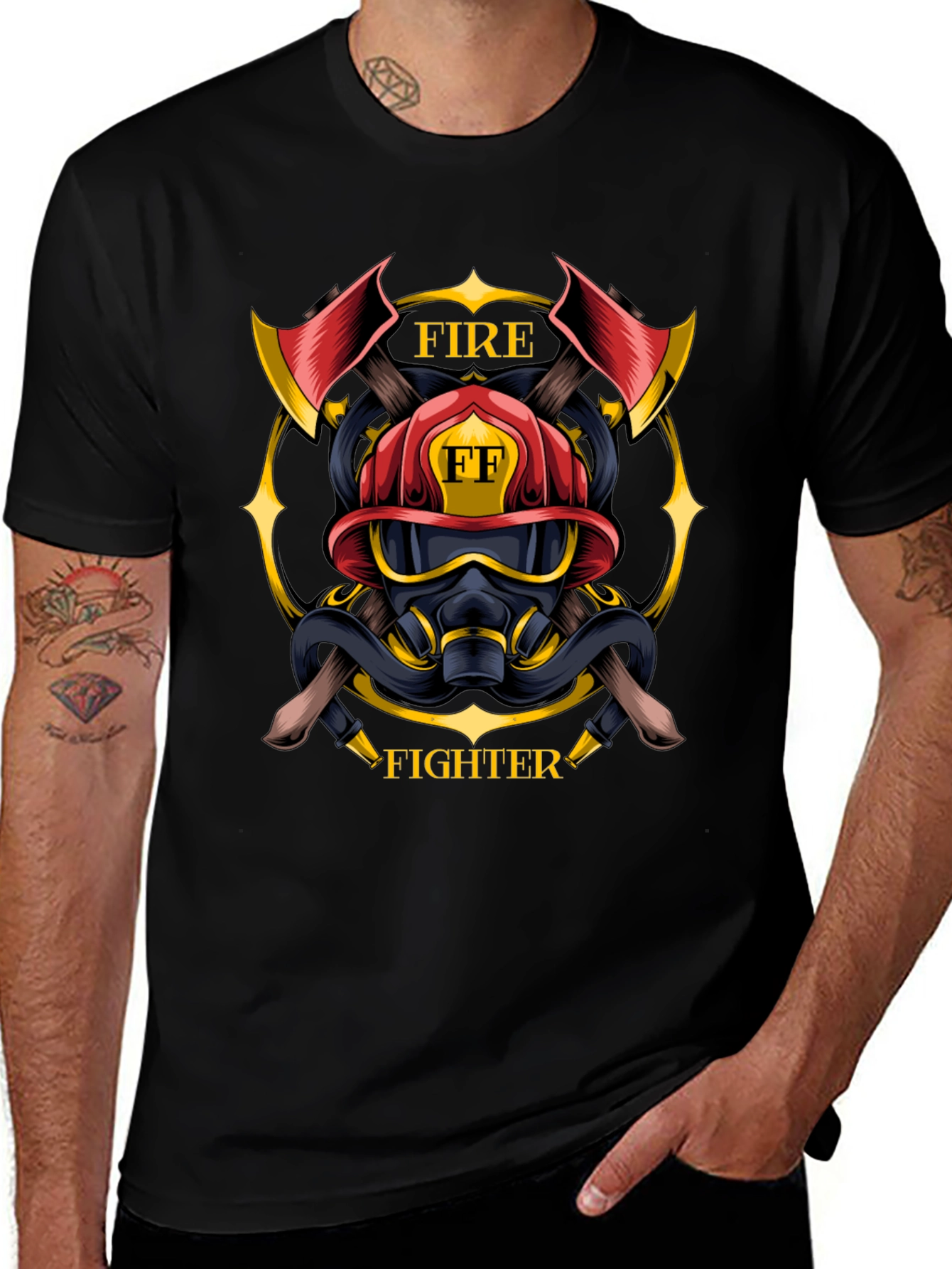 Firefighter Emblem T-Shirt - Courage & Duty