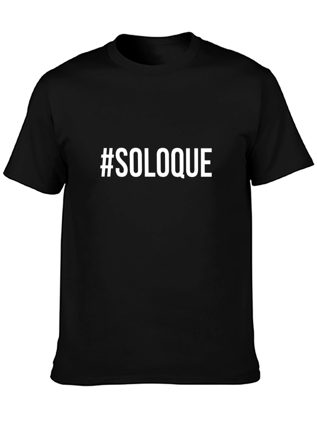 #SOLOQUE Graphic Tee - Casual Black T-Shirt
