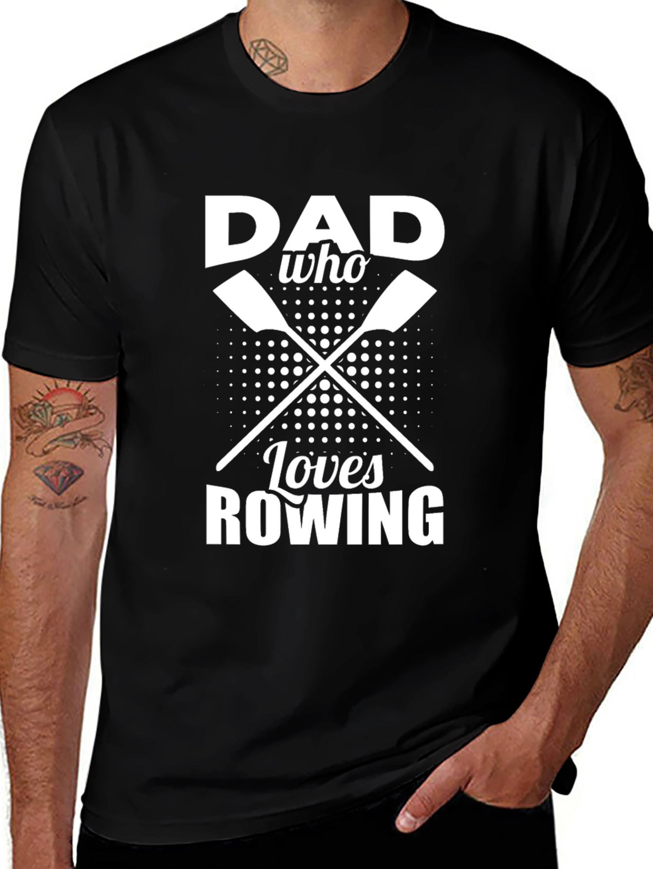 Dad Who Loves Rowing T-Shirt - Perfect Gift!