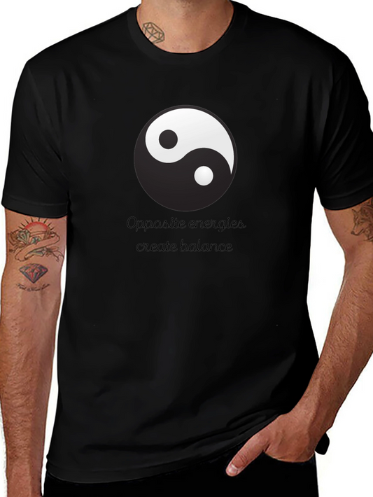 Yin Yang Balance T-Shirt - Opposite Energies Design