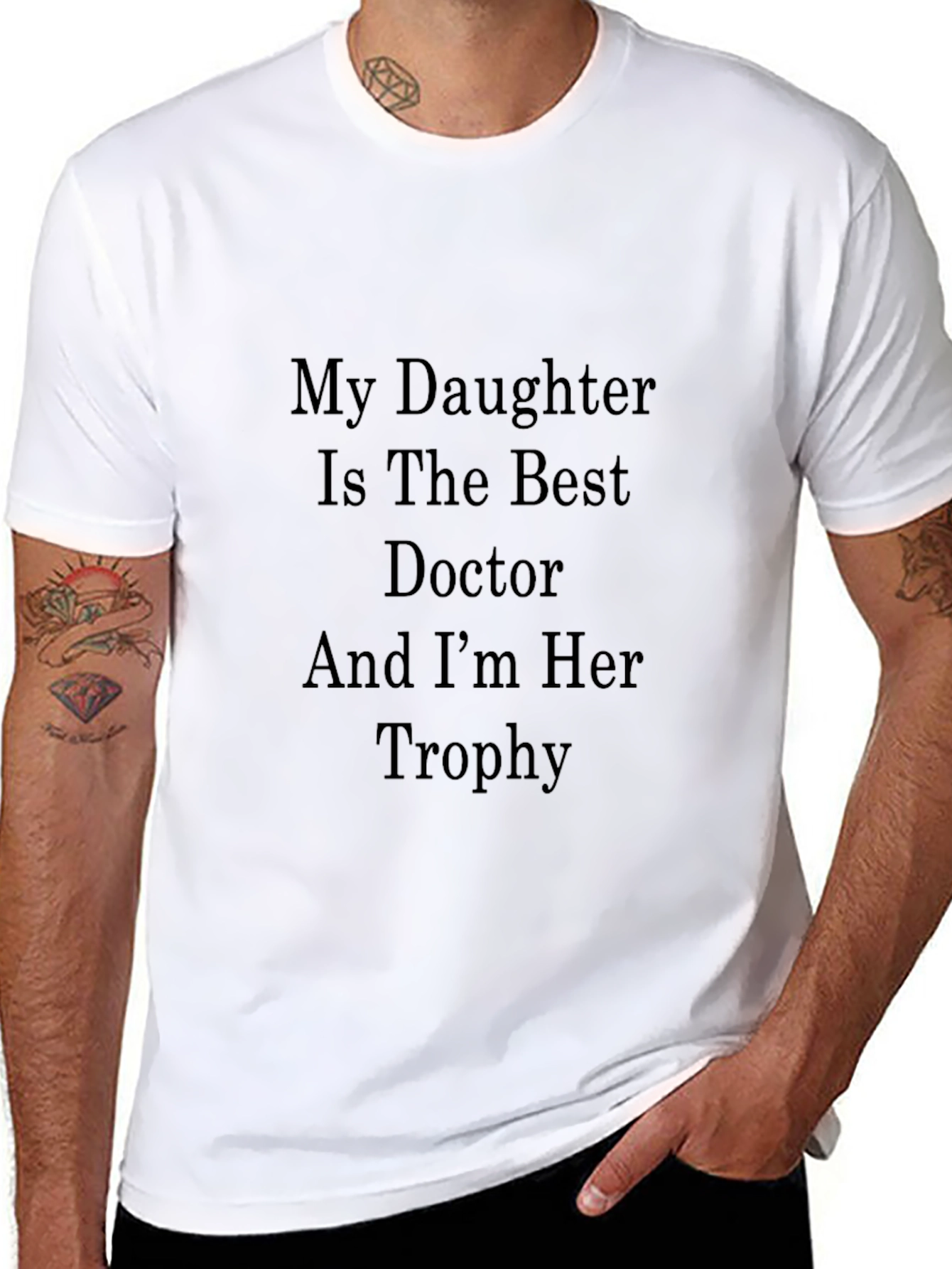 Best Doctor Dad Trophy Graphic T-Shirt