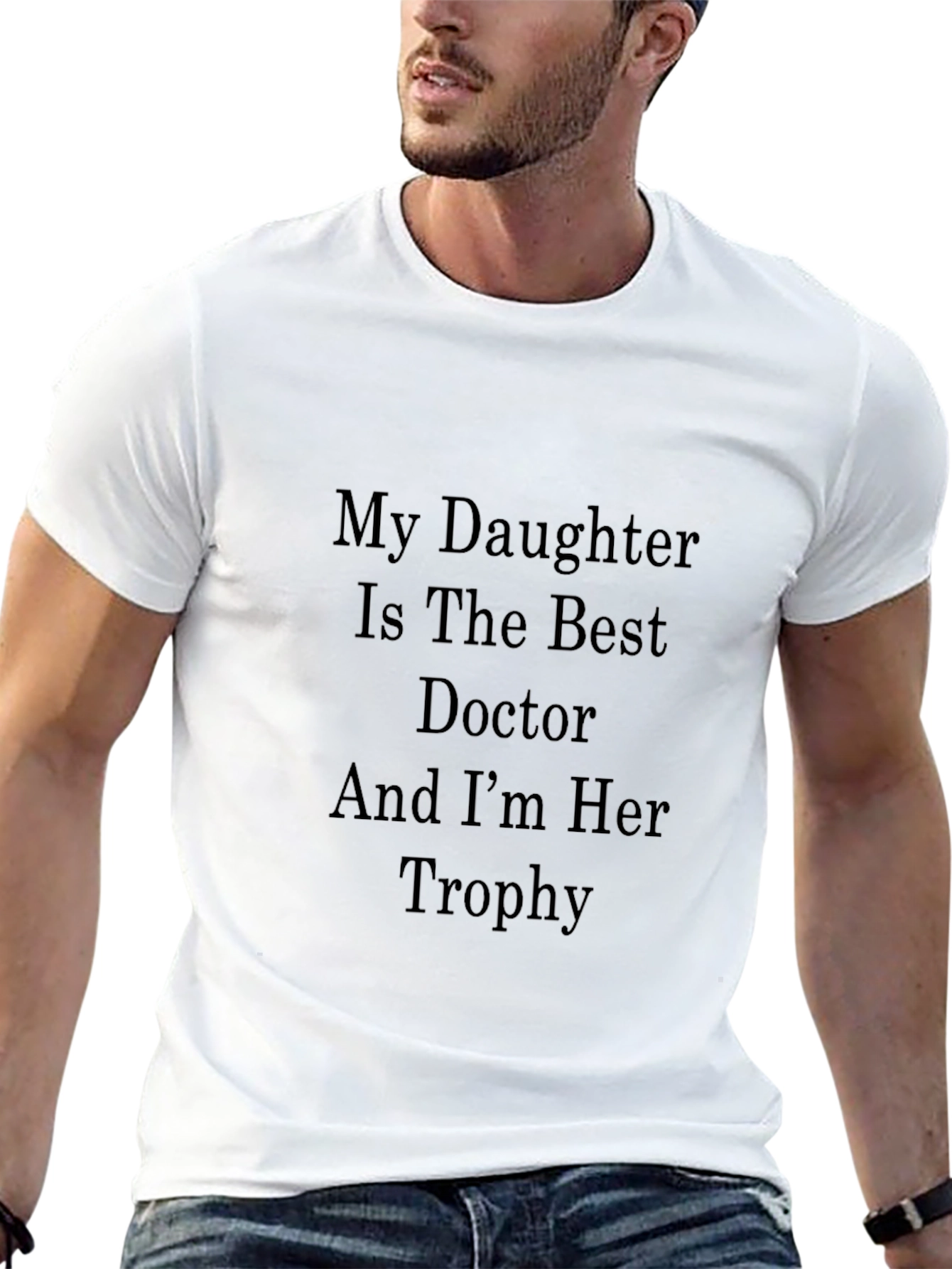 Best Doctor Dad Trophy Graphic T-Shirt