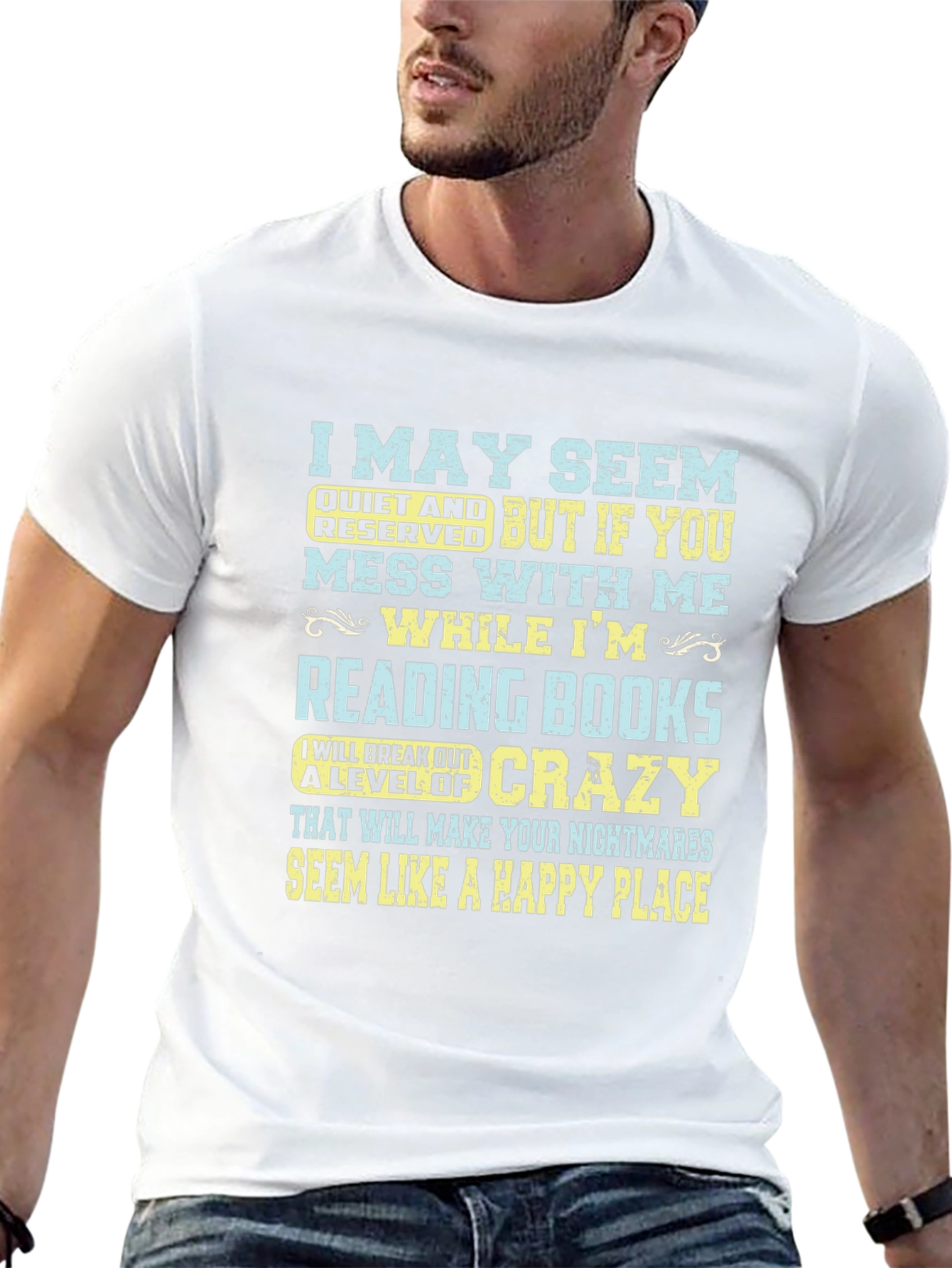 Funny Reading Books T-Shirt - May Seem Quiet Crazy